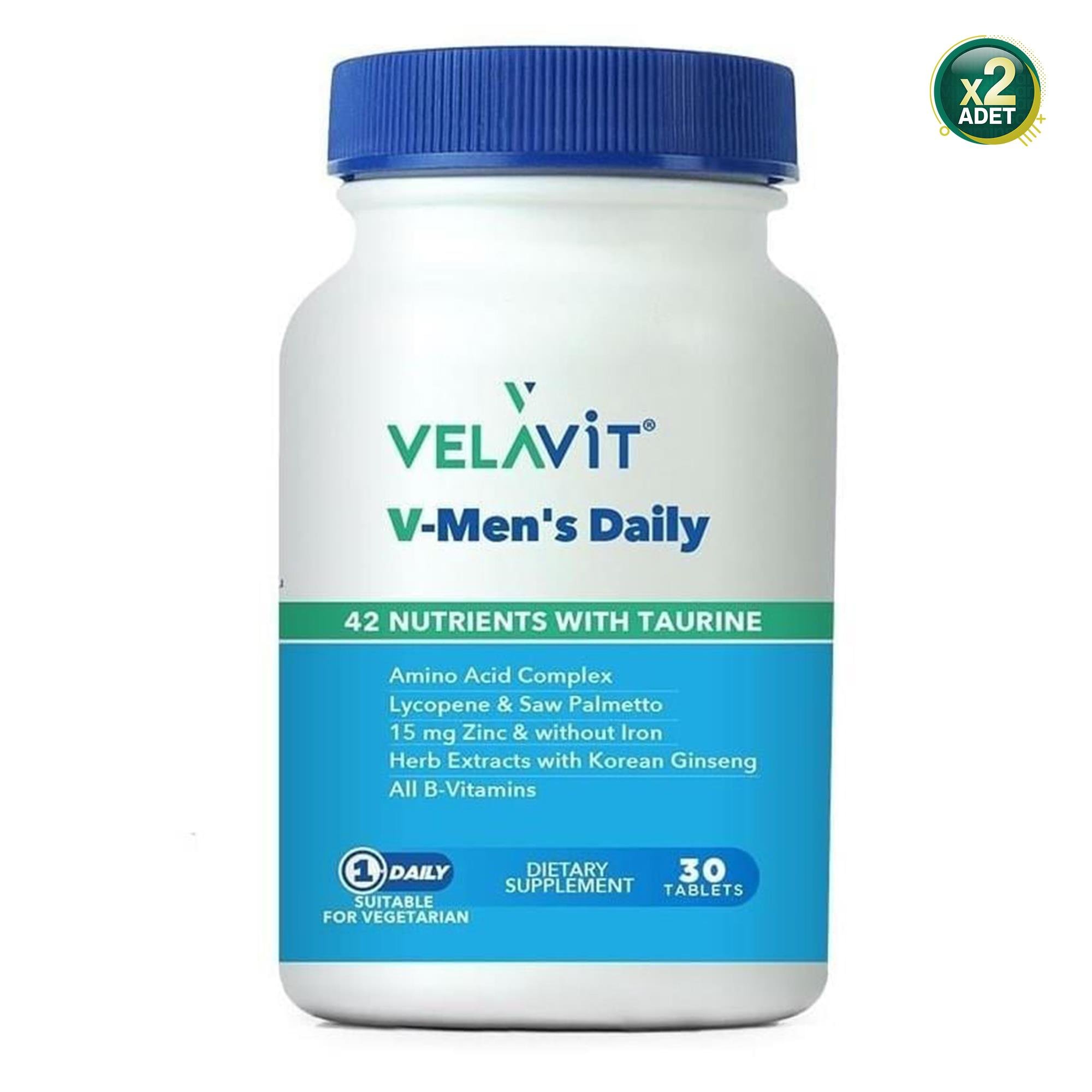 Velavit V-Mens Daily 30 Tablet 2 Adet