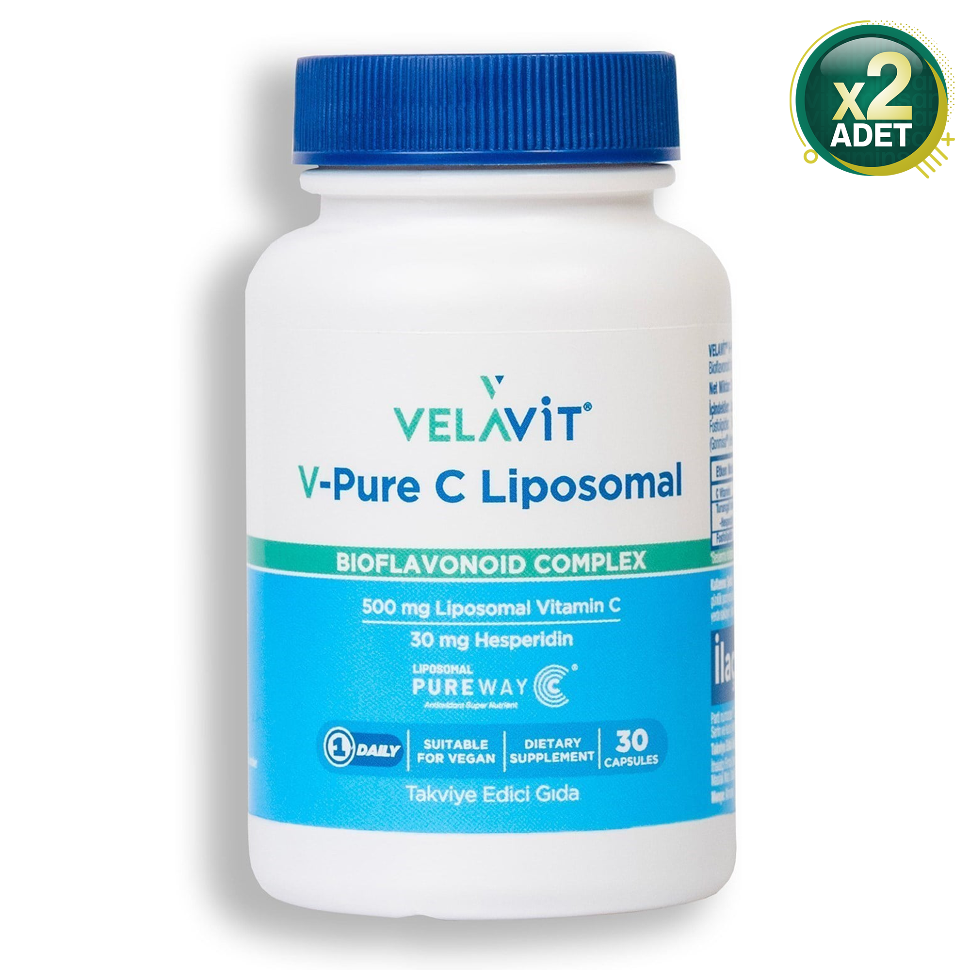 Velavit V-Pure C Liposomal Bioflavonoid Complex 30 Kapsül 2  Adet