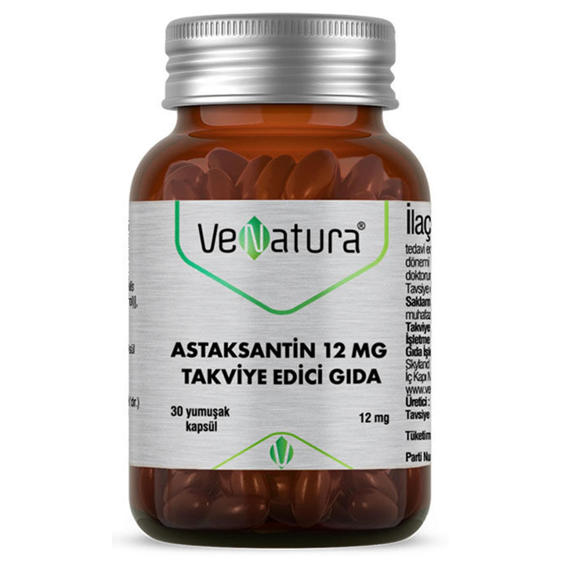 Venatura Astaksantin 12 mg 30 Kapsül