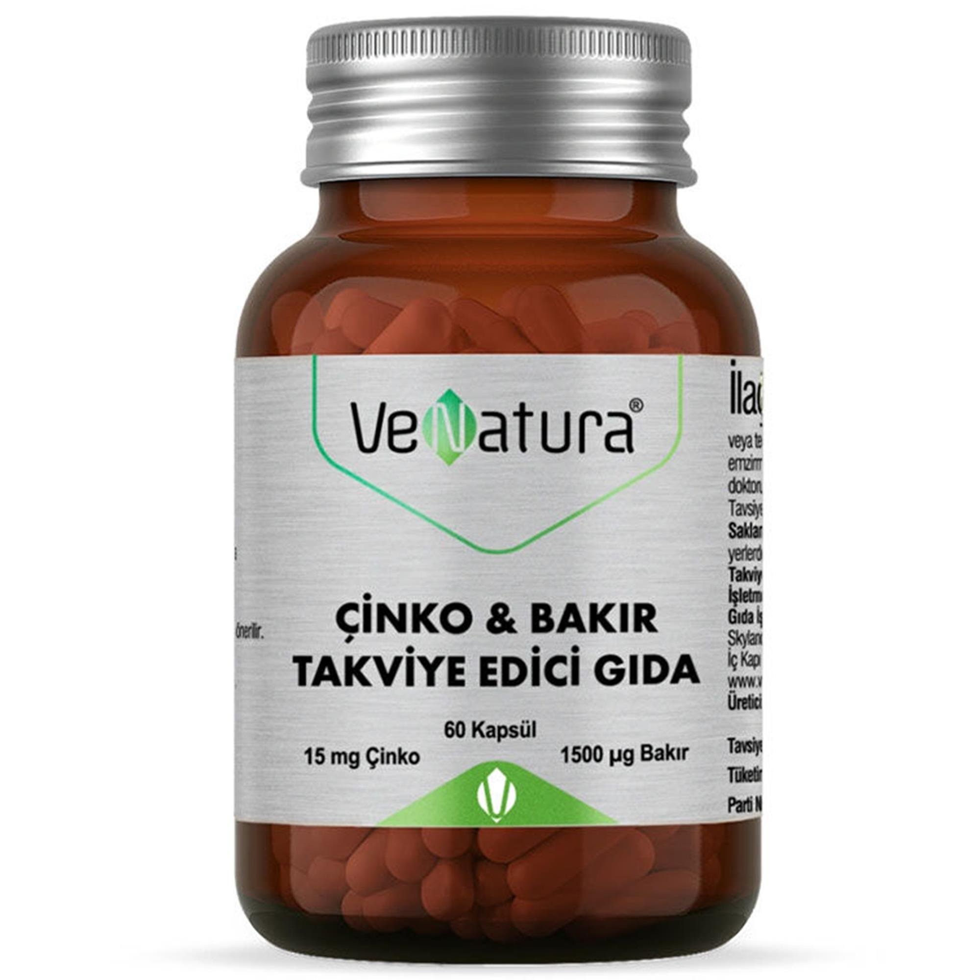 Venatura Çinko Bakır 60 Kapsül