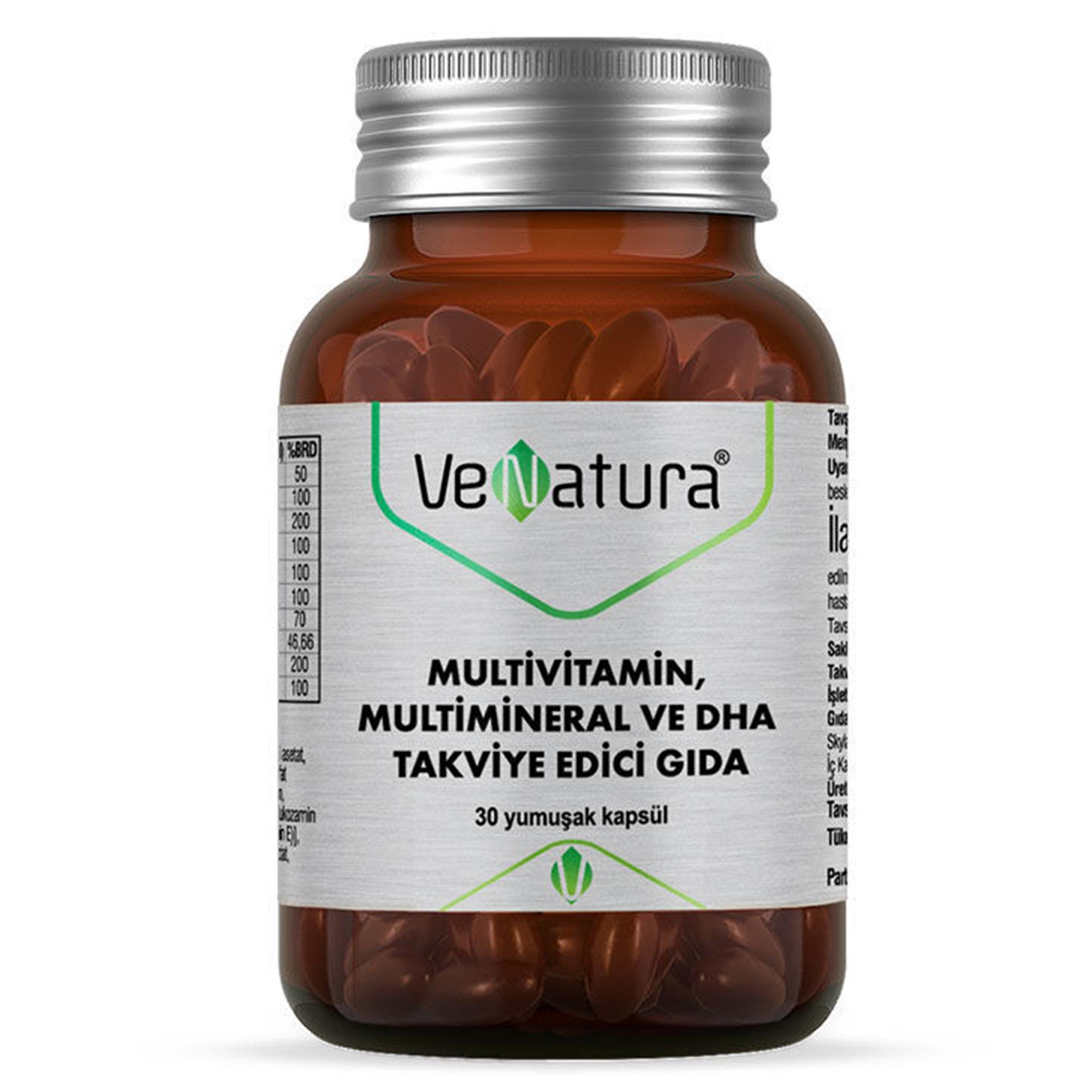 Venatura Multivitamin Multimineral ve DHA 30 Kapsül