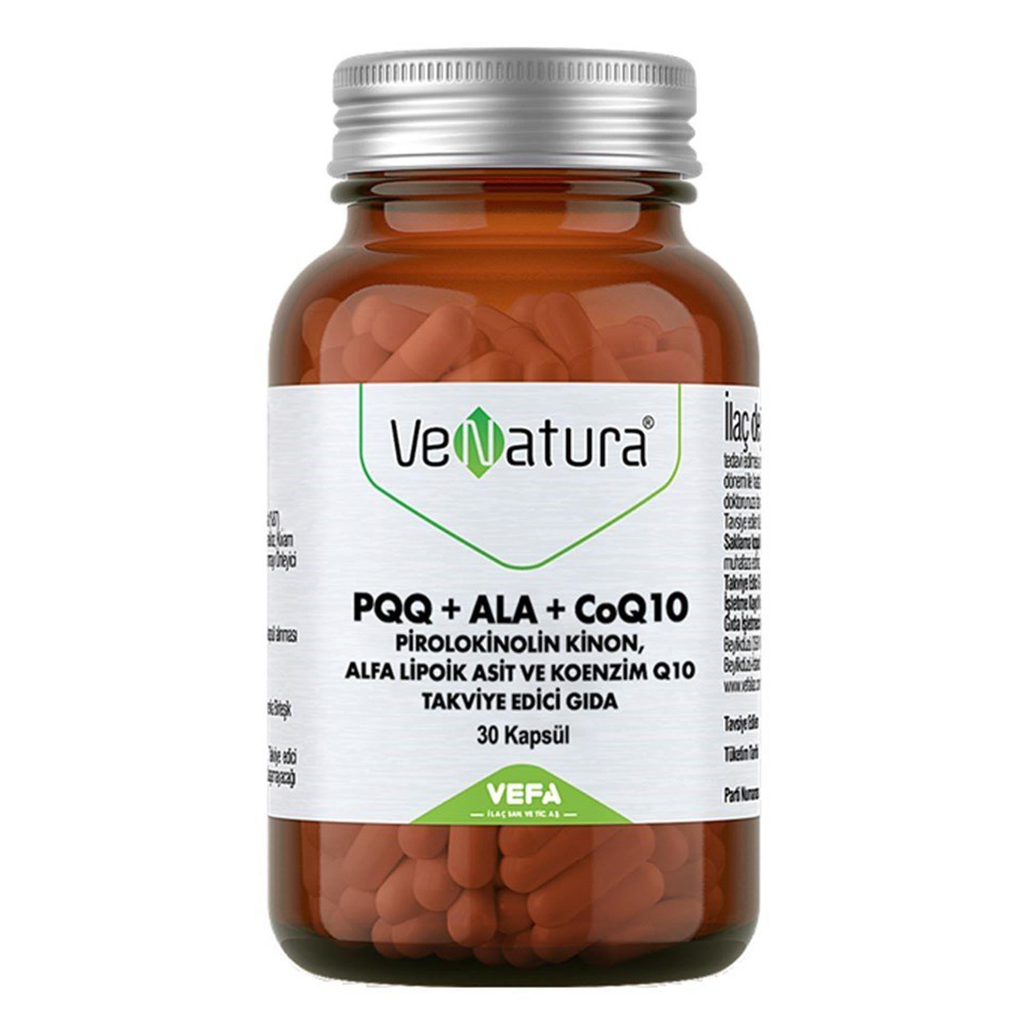 Venatura PQQ + ALA + CoQ10 30 Kapsül
