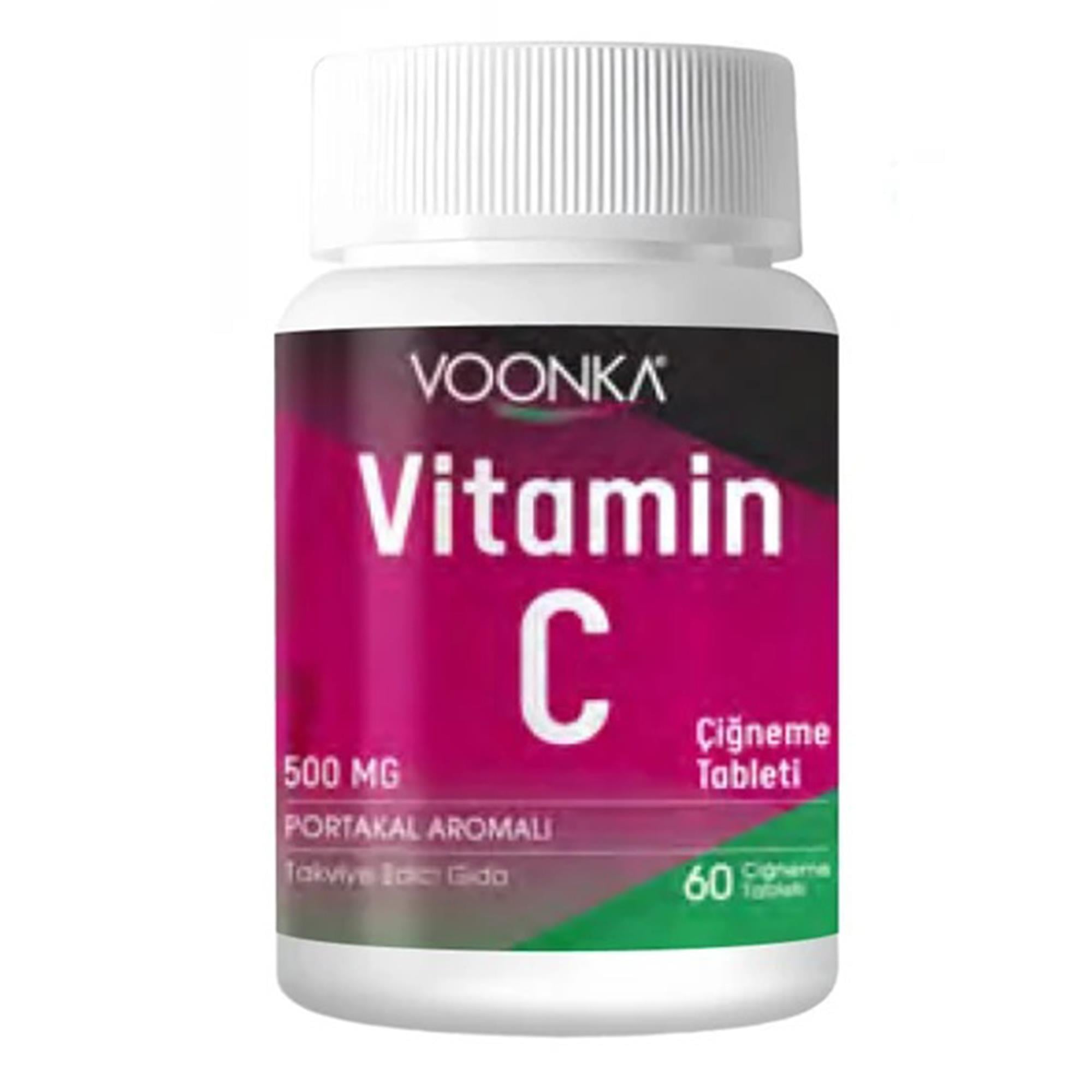 Voonka Vitamin C 500 Mg 62 Çiğneme Tableti