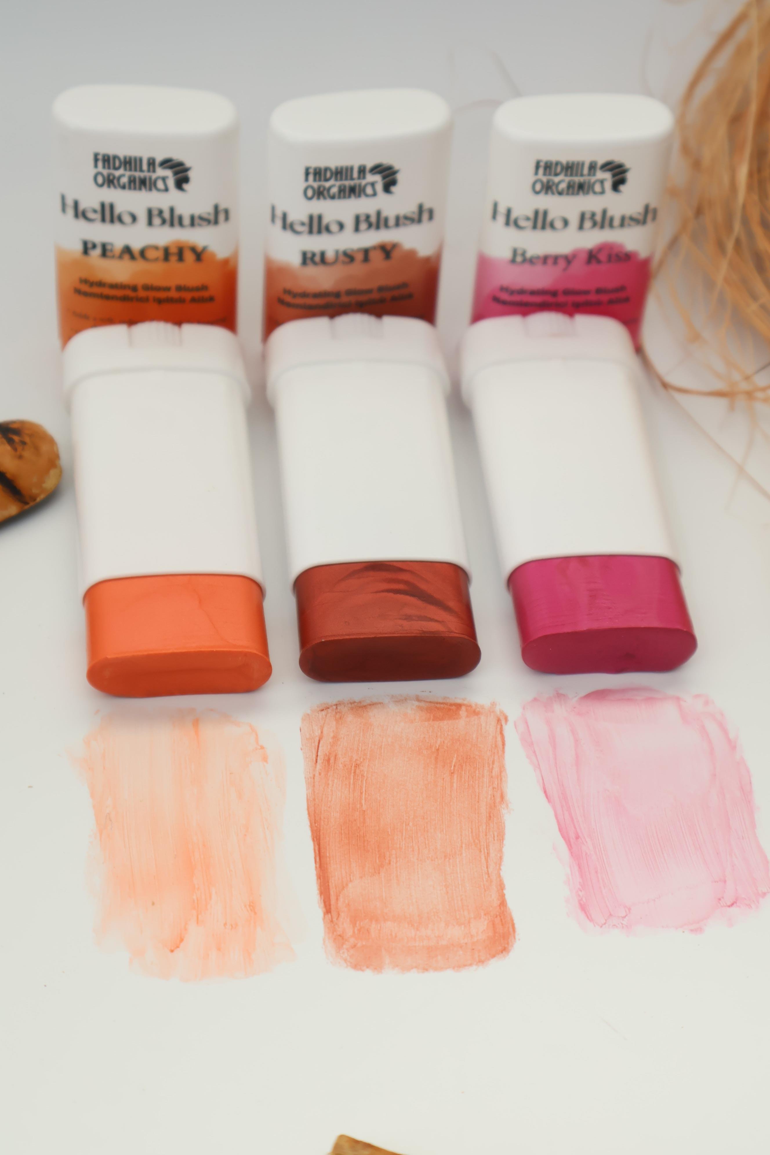 Hello Blush Doğal Işıltılı Stick Allık - 3'Lü Set