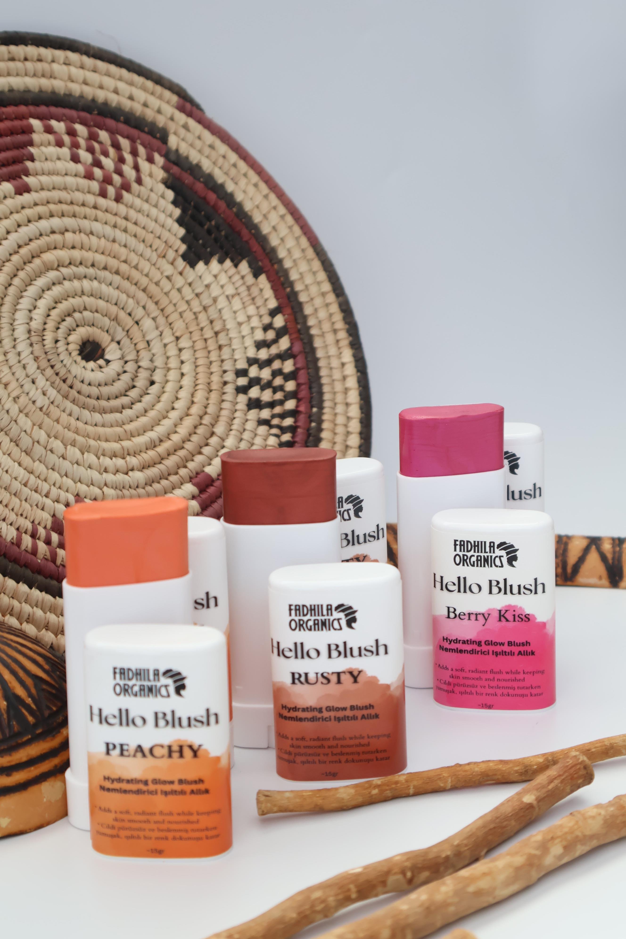 Hello Blush Doğal Işıltılı Stick Allık - 3'Lü Set