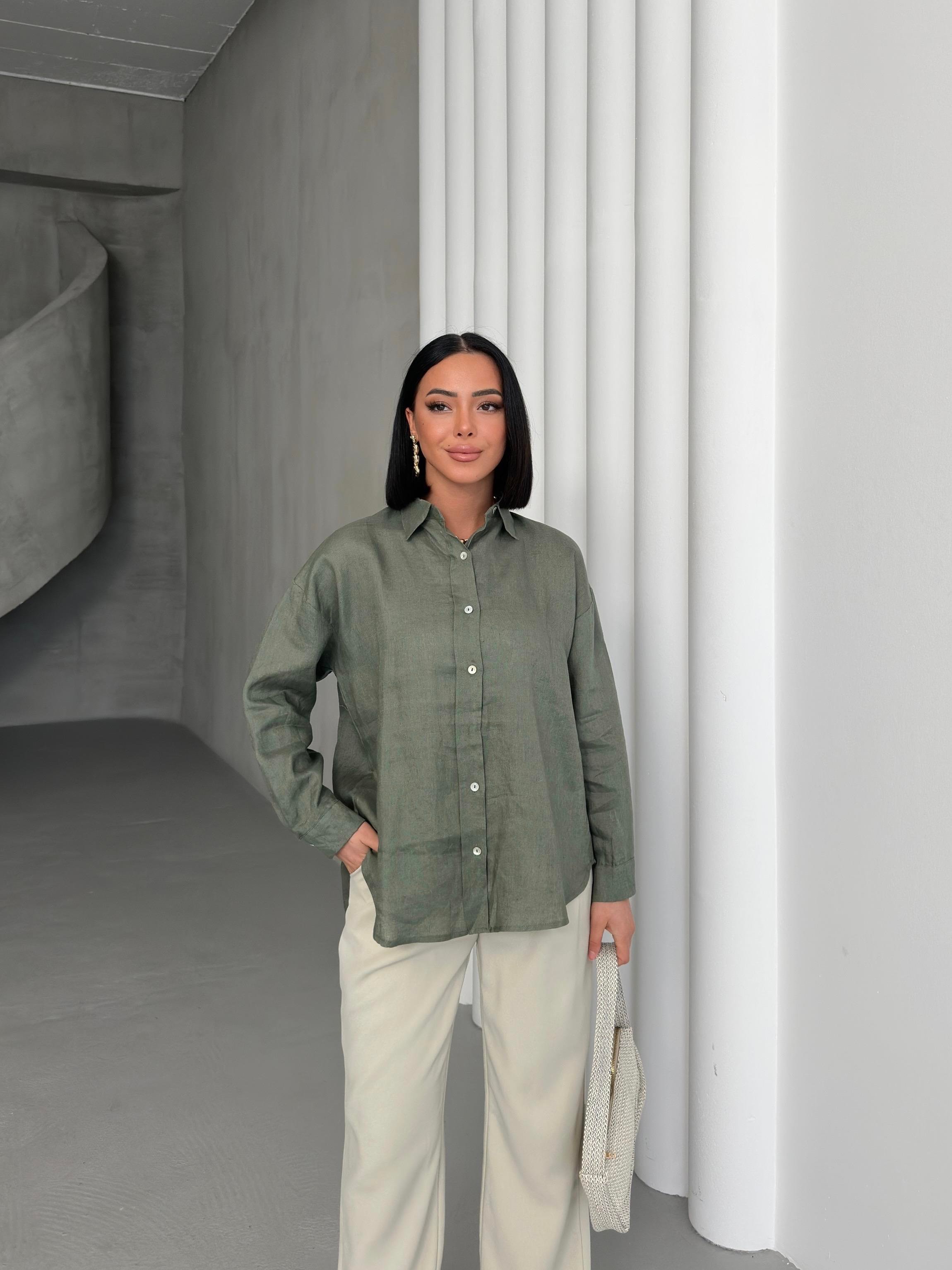 Keten Oversize Gömlek