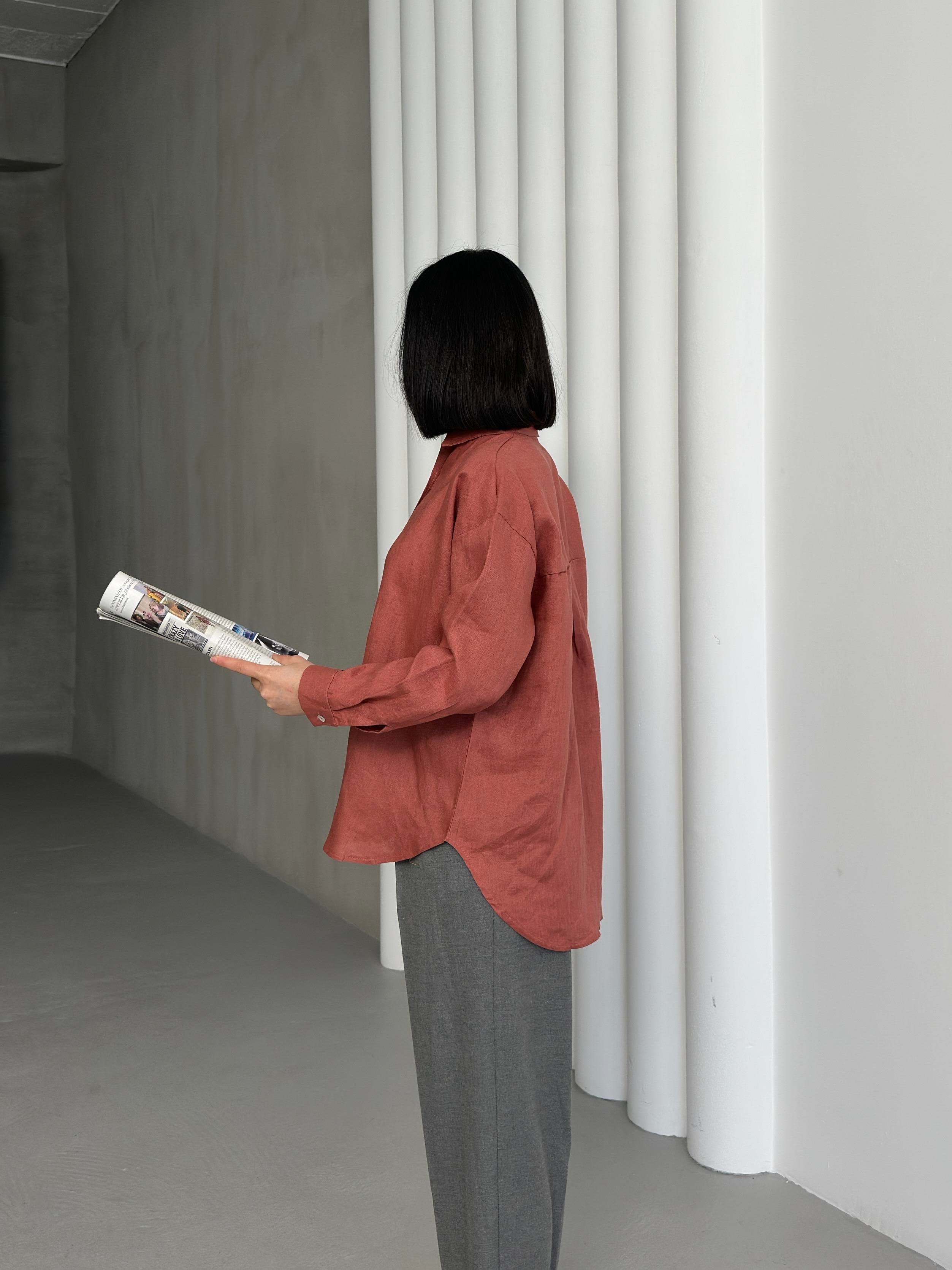 Keten Oversize Gömlek