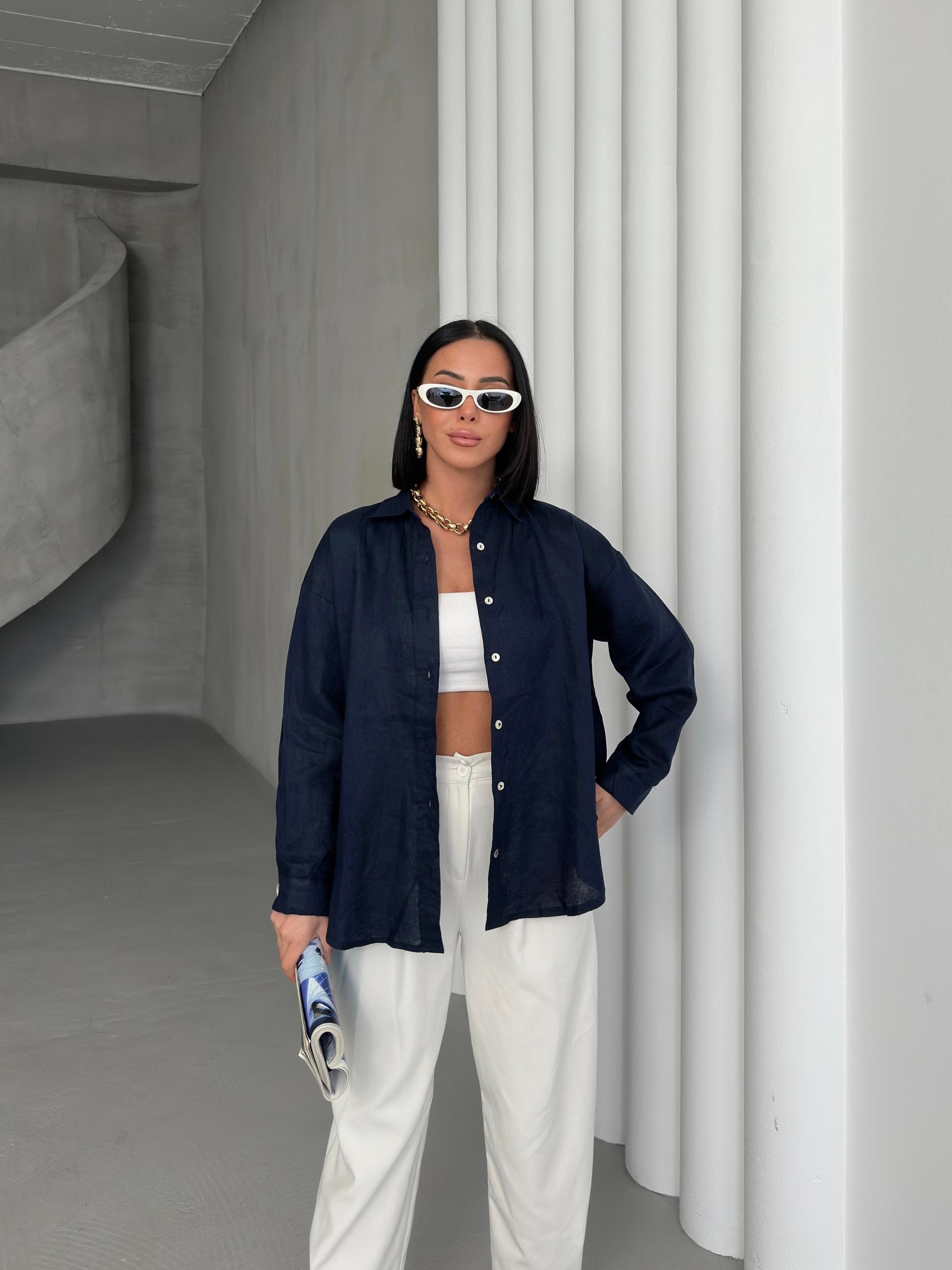Keten Oversize Gömlek