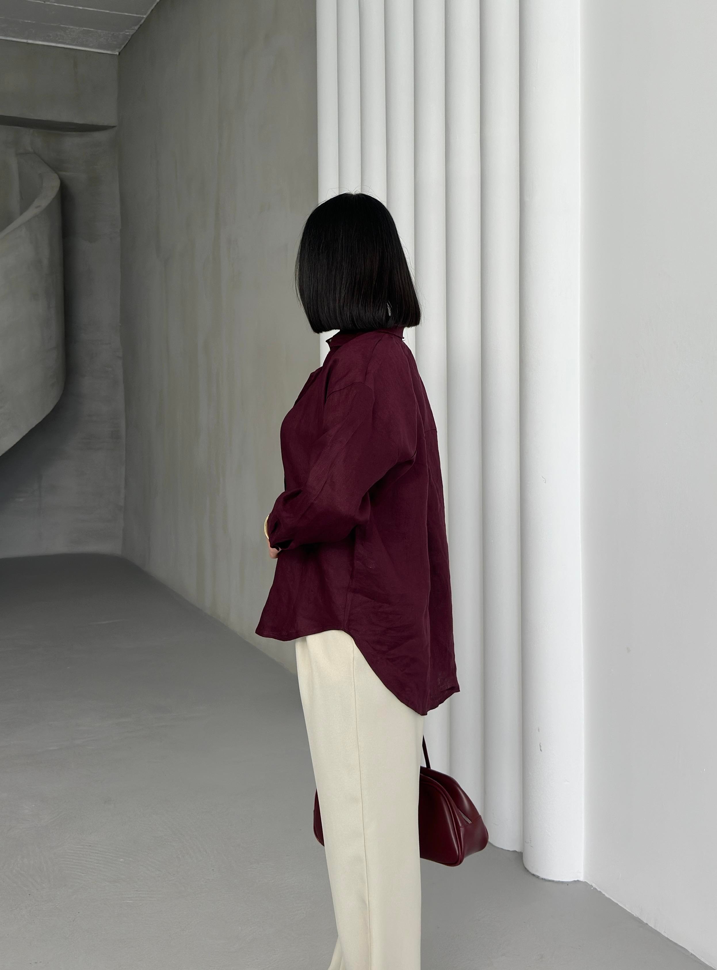 Keten Oversize Gömlek