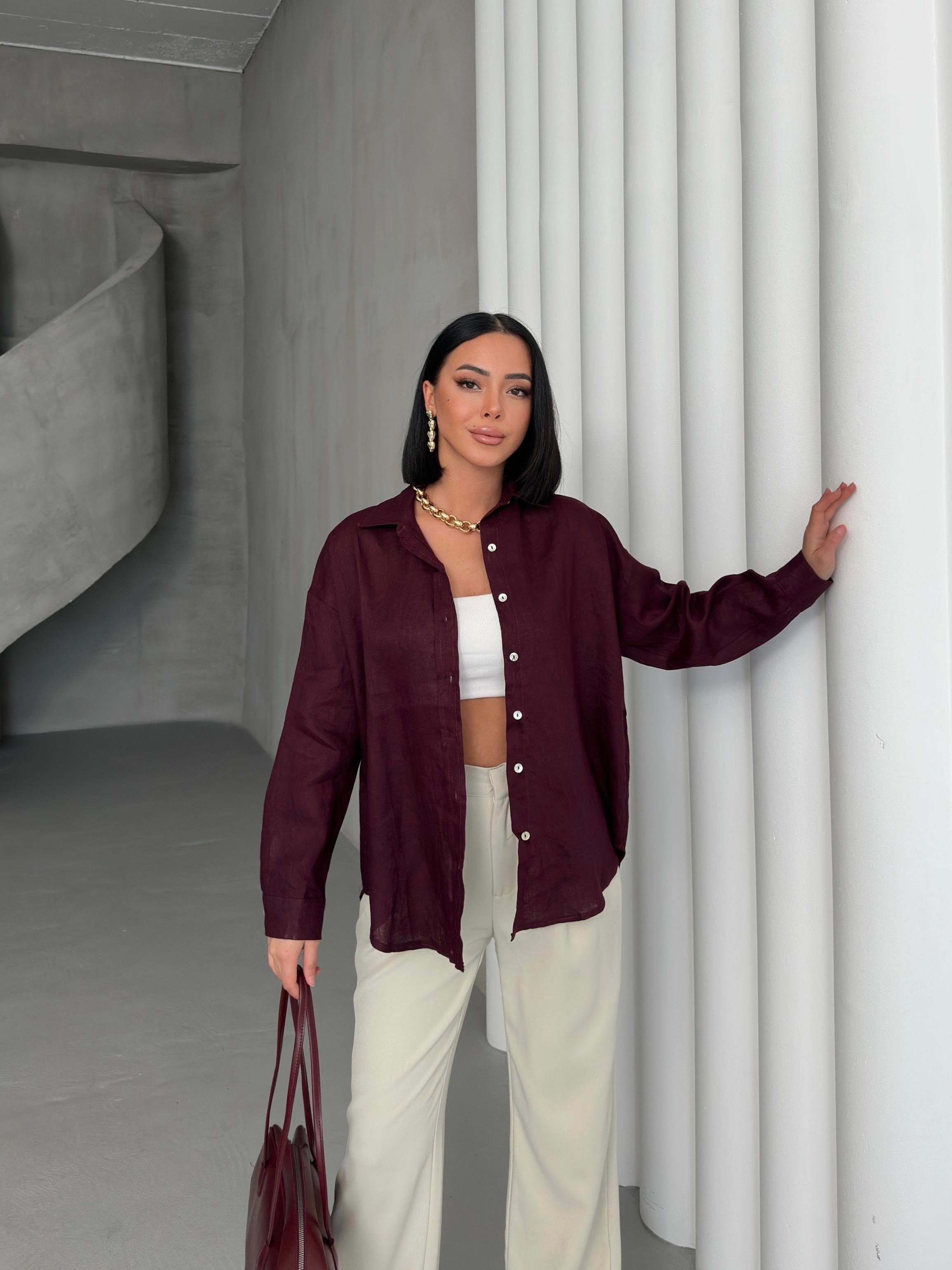 Keten Oversize Gömlek
