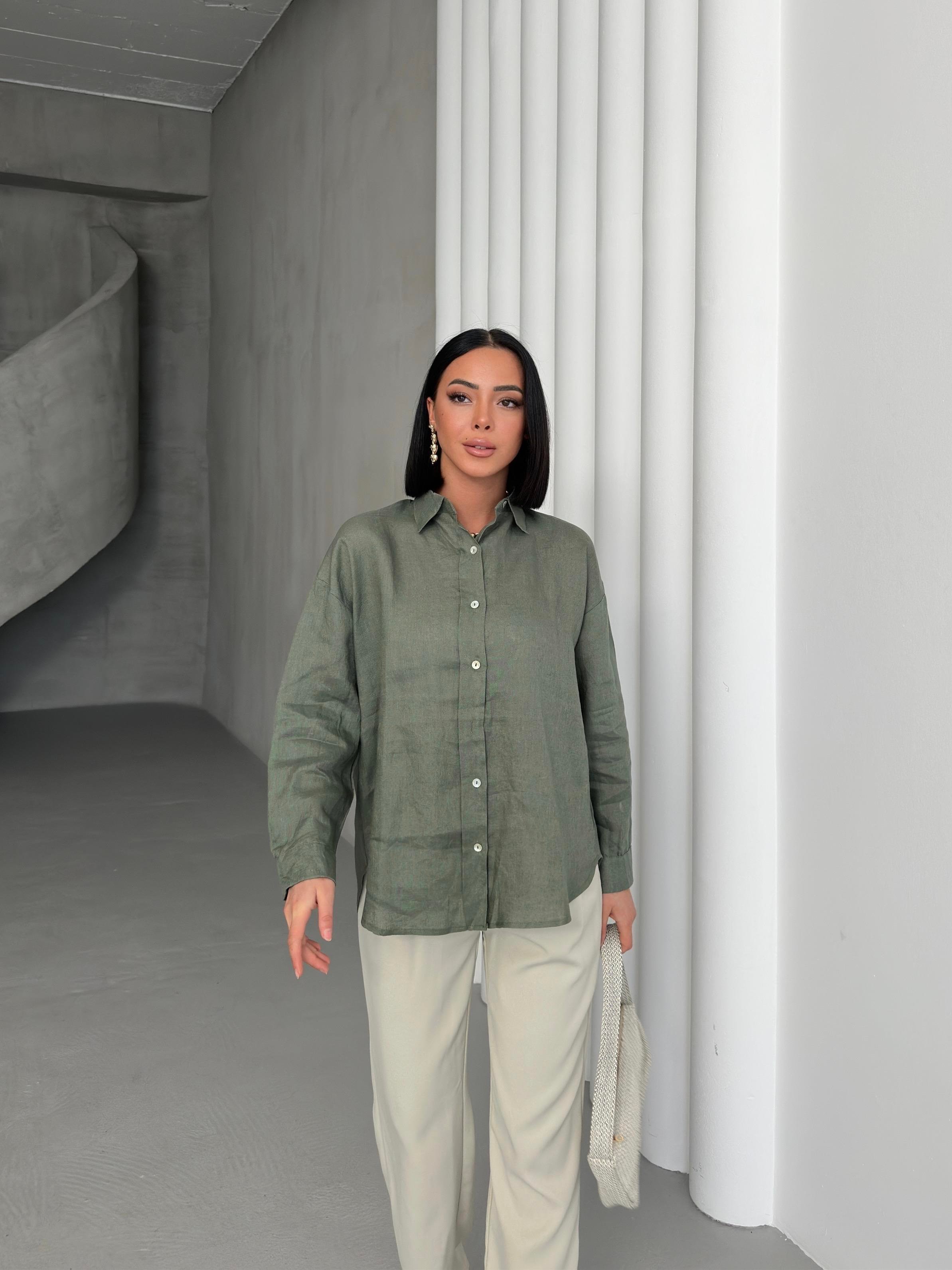 Keten Oversize Gömlek