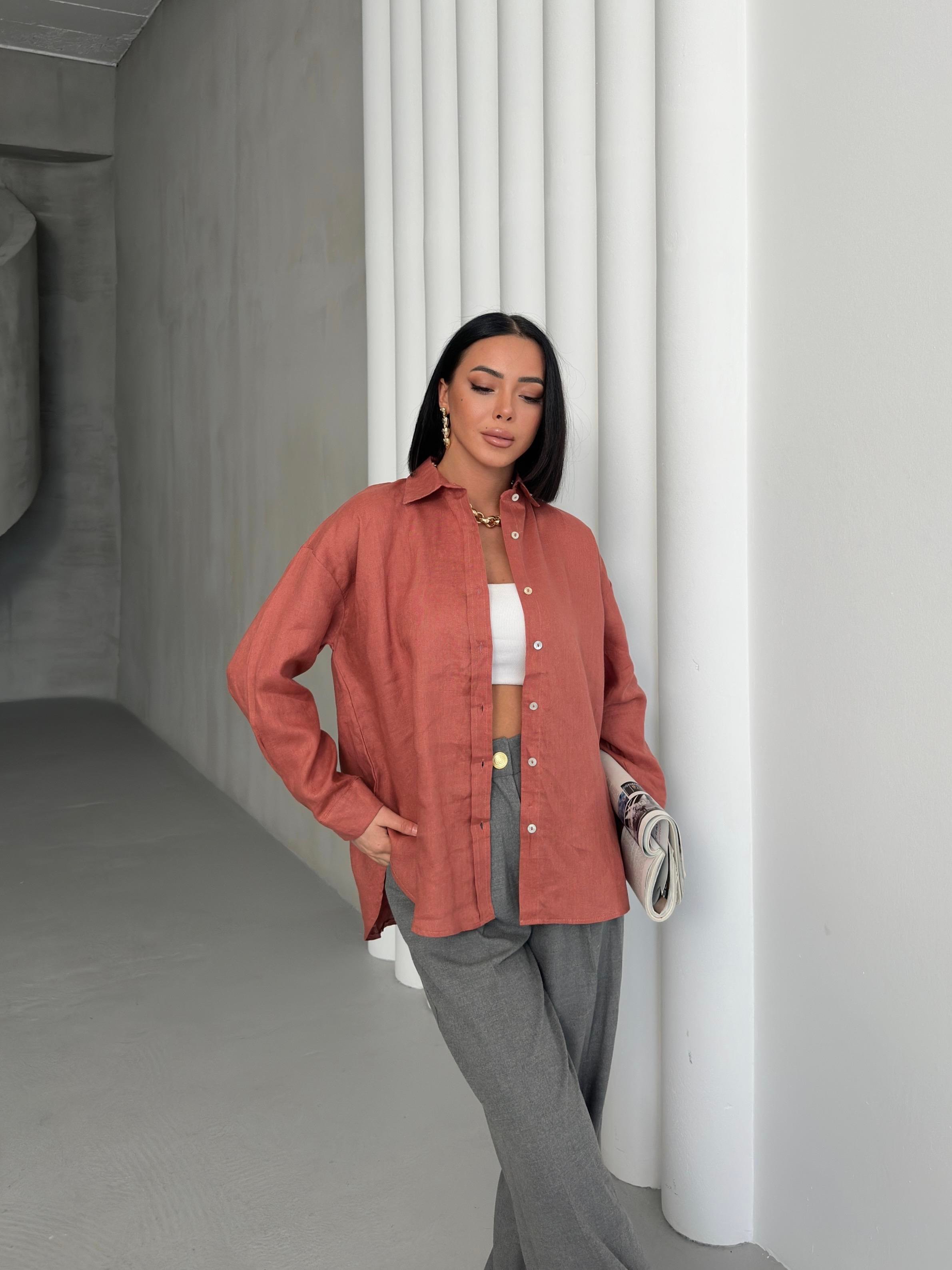 Keten Oversize Gömlek