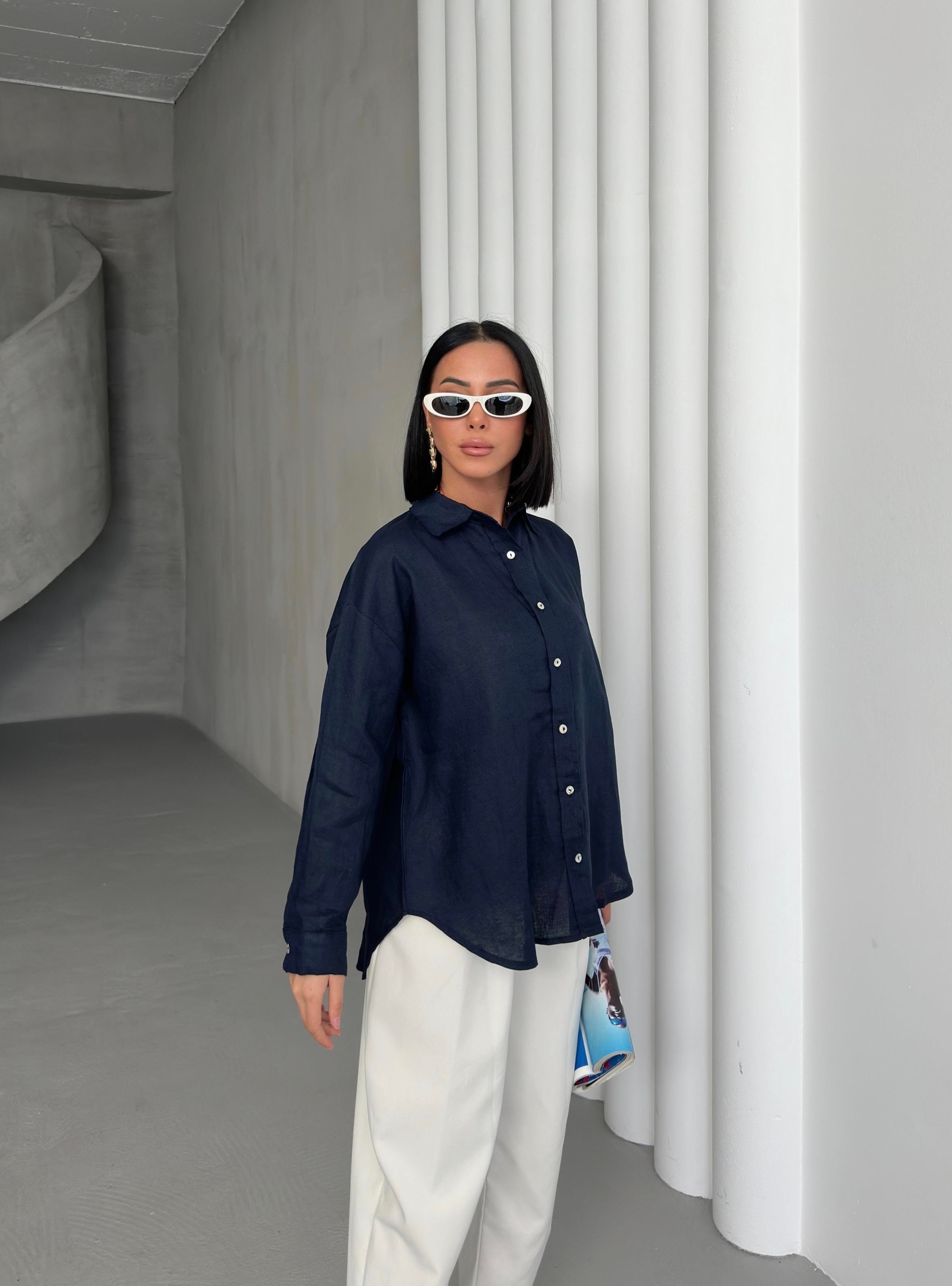 Keten Oversize Gömlek