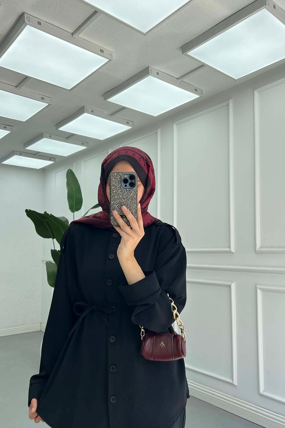 Apolet Detay Hakim Yaka Boydan Düğmeli Takım Siyah