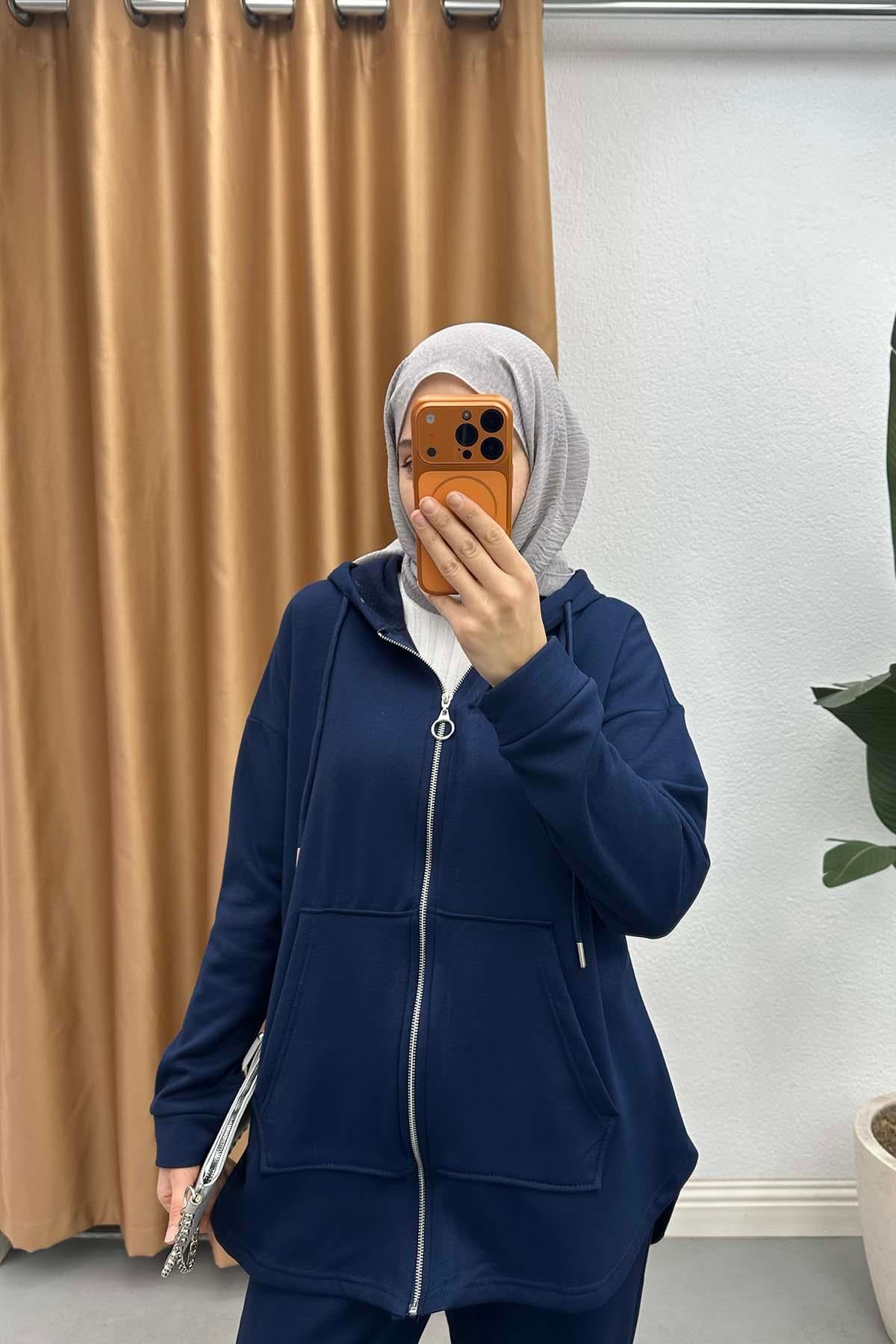 Arkası Uzun Şardonlu Oysh Takım Lacivert