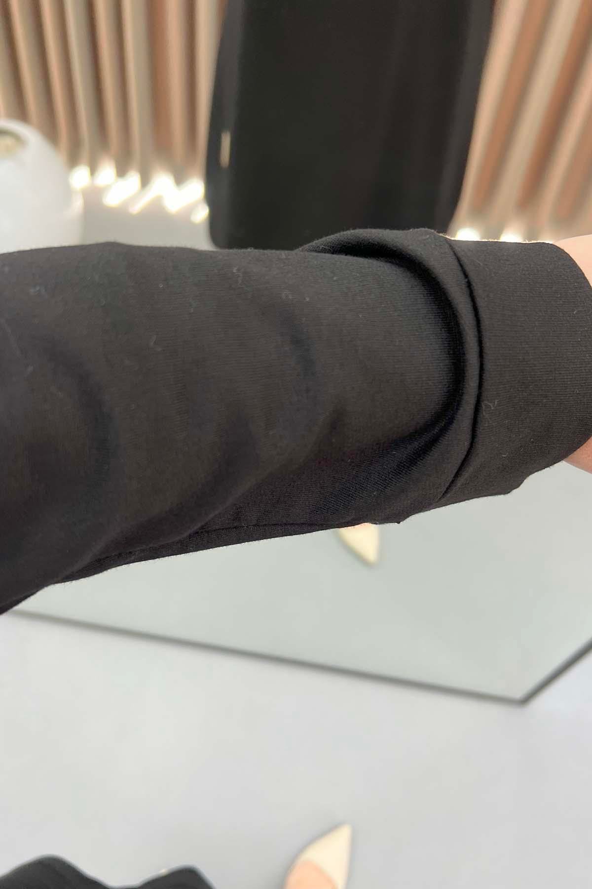 Armalı Sweat Tunik Siyah