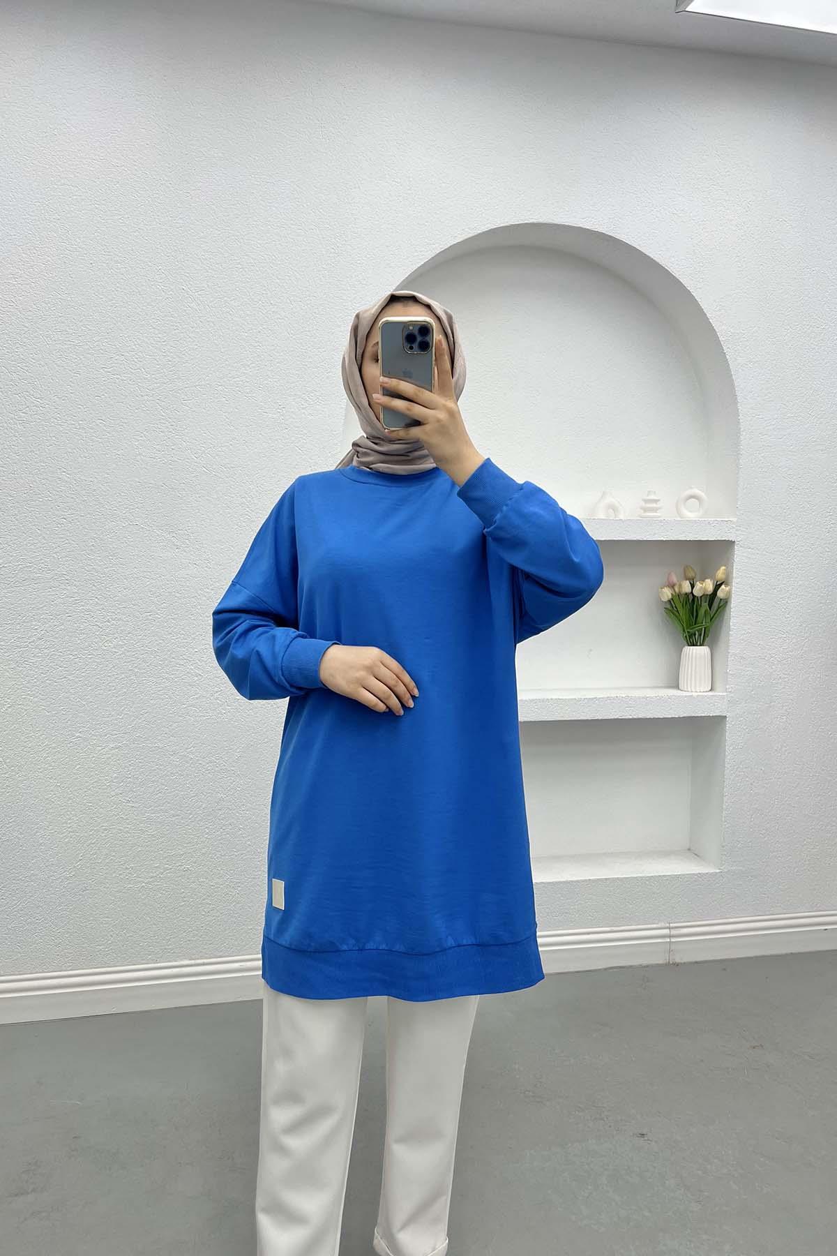 Armalı Sweatshirt Mavi