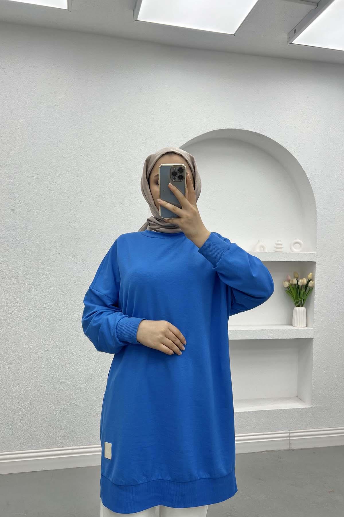 Armalı Sweatshirt Mavi