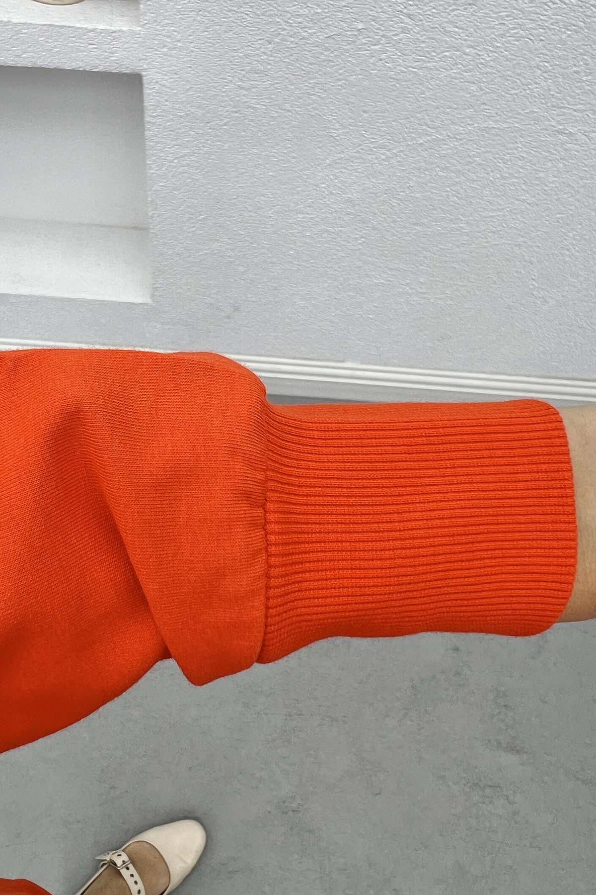 Armalı Sweatshirt Mercan