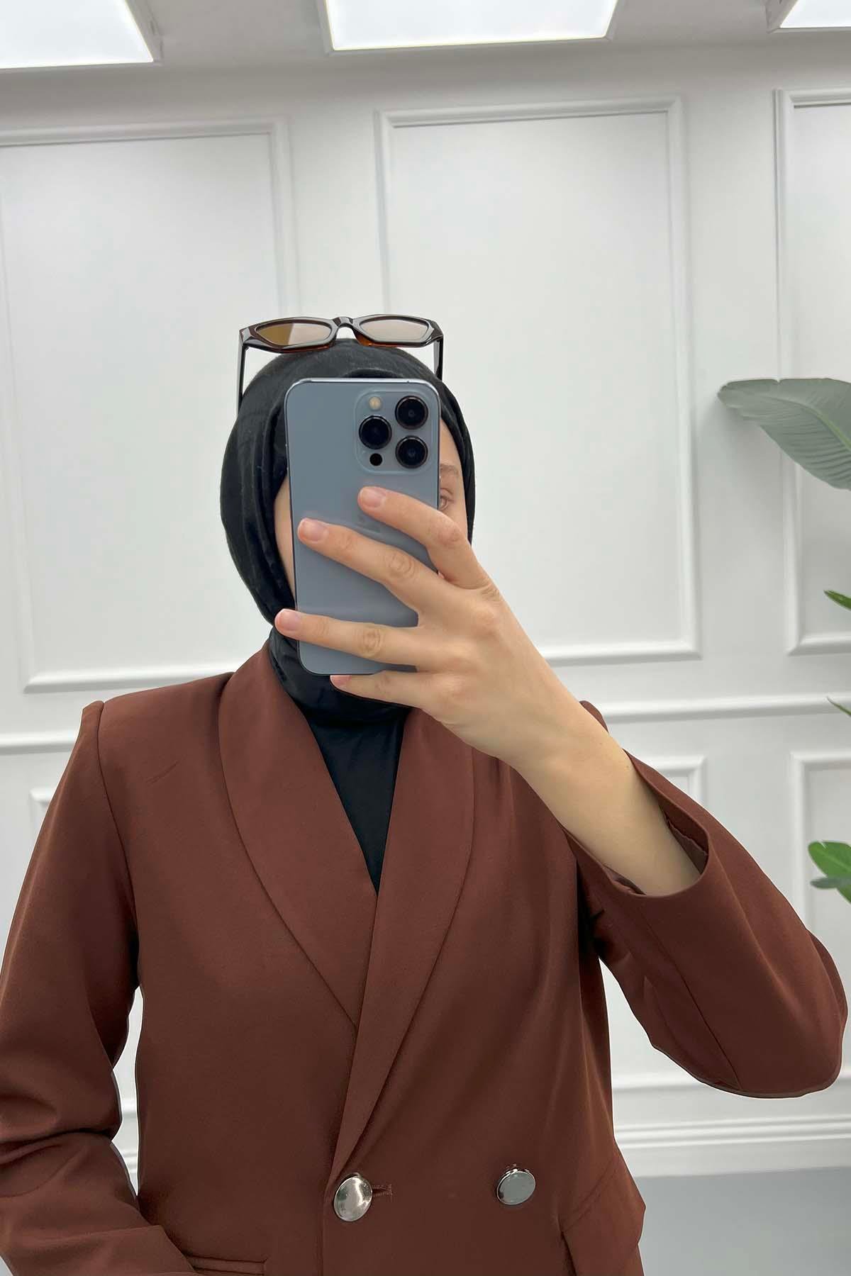 Astarlı Blazer Ceket Kahve