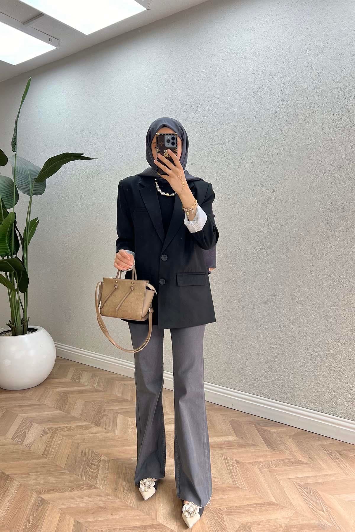 Astarlı Ceket Siyah
