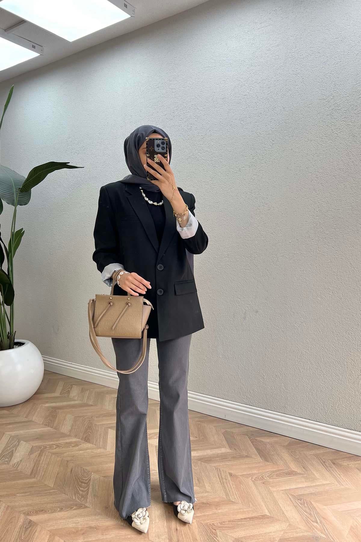 Astarlı Ceket Siyah
