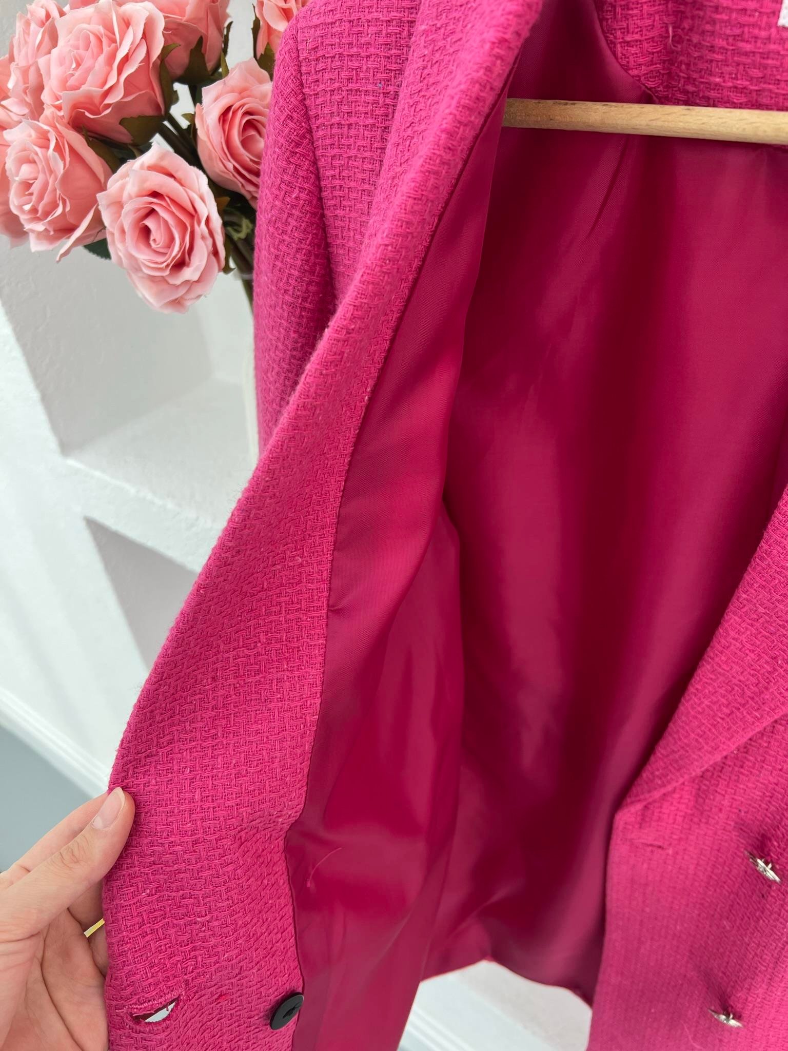 Astarlı Tüvit Ceket Pembe
