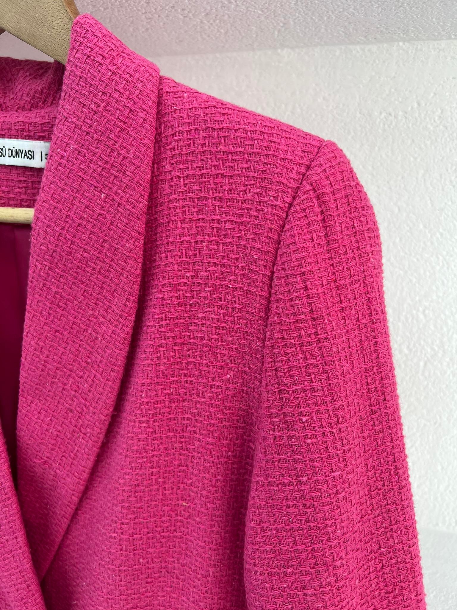 Astarlı Tüvit Ceket Pembe