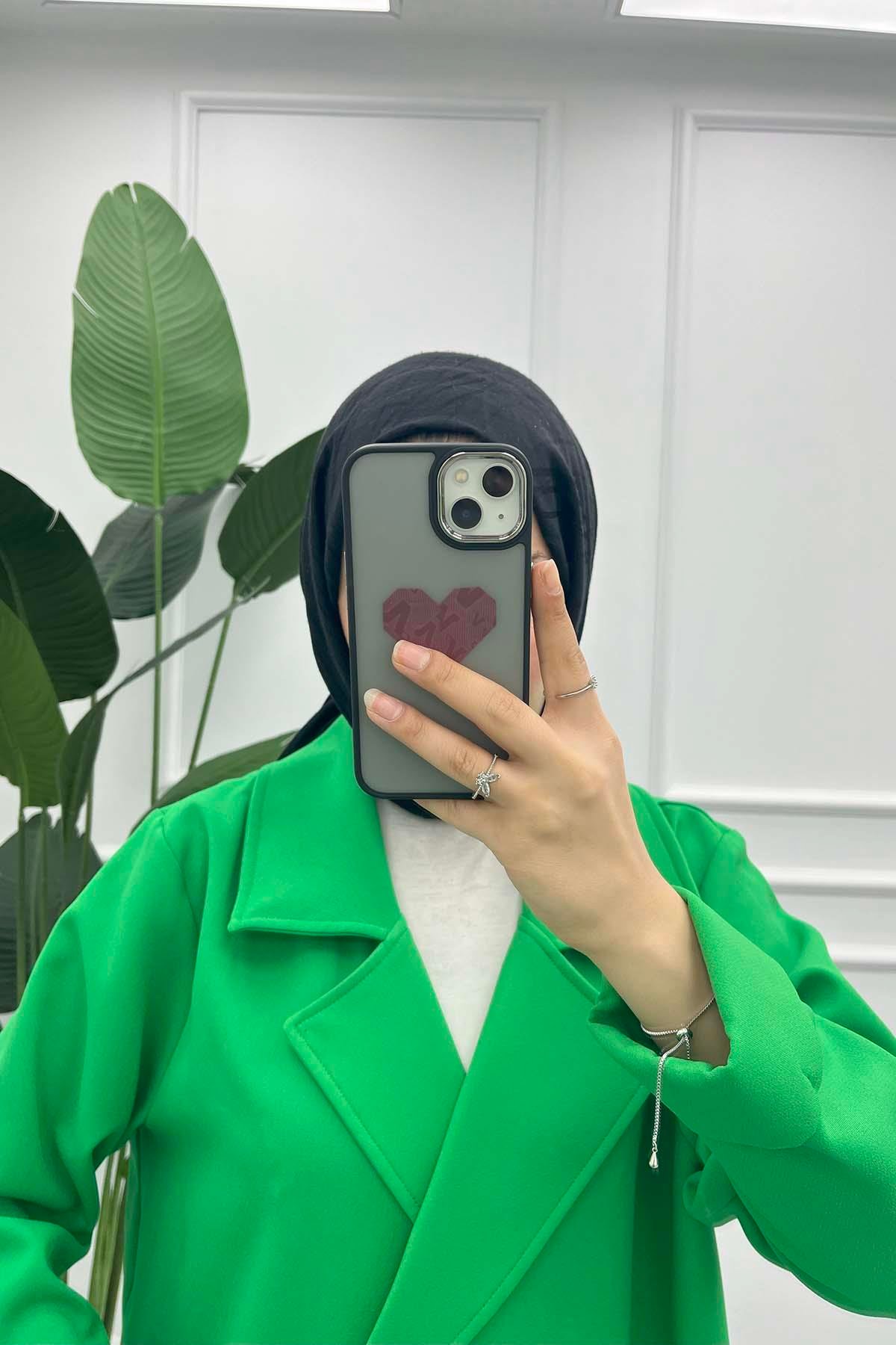 Astarsız Oversize Ceket Çimen