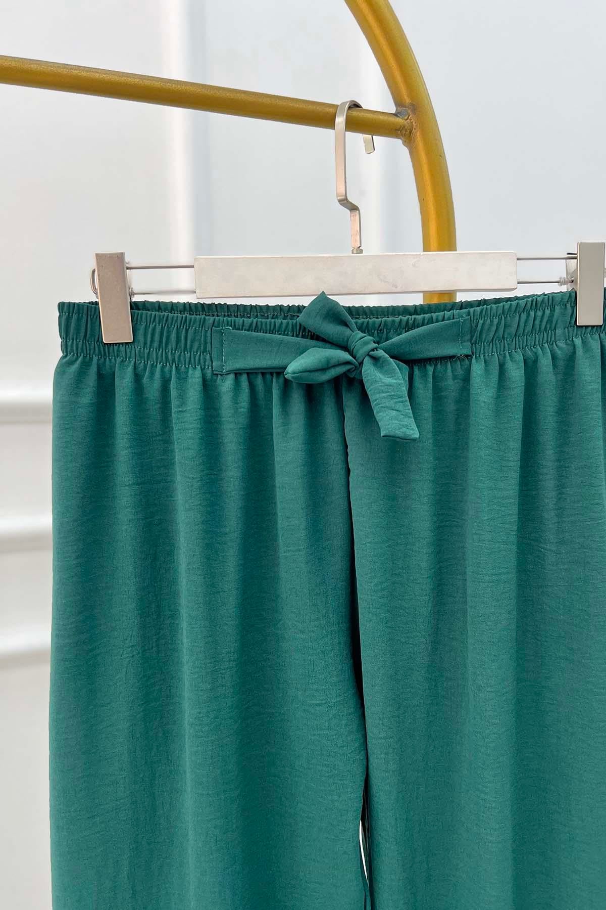 Bağlamalı Pantalon Yeşil