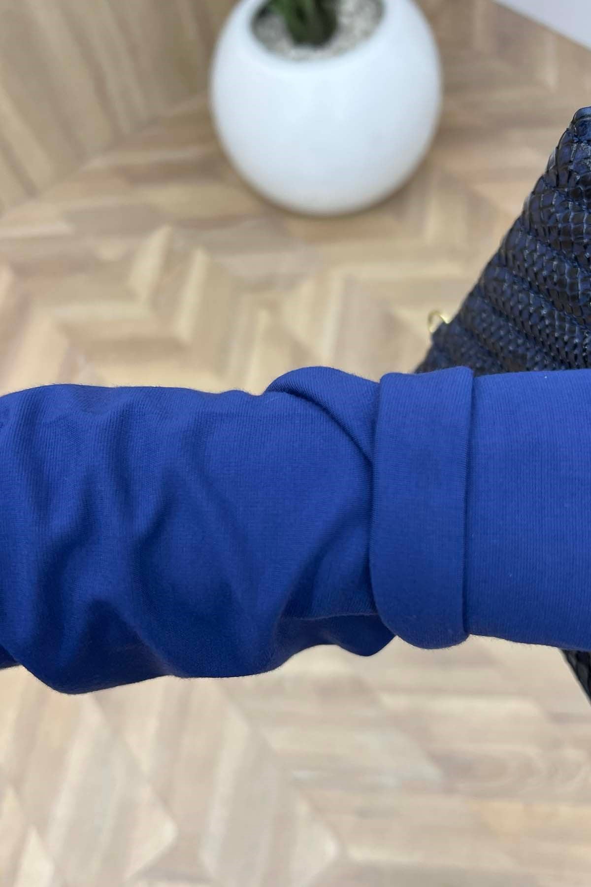 Balıkçı Yaka Casual Takım İndigo