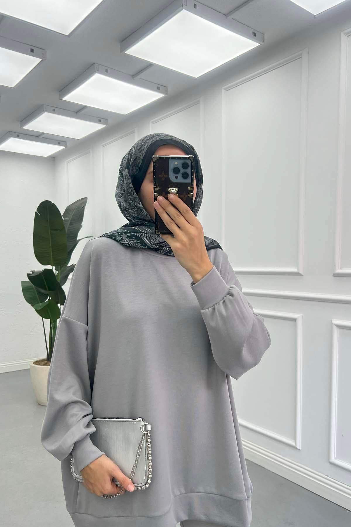Basic Oysh Sweatshirt Gri