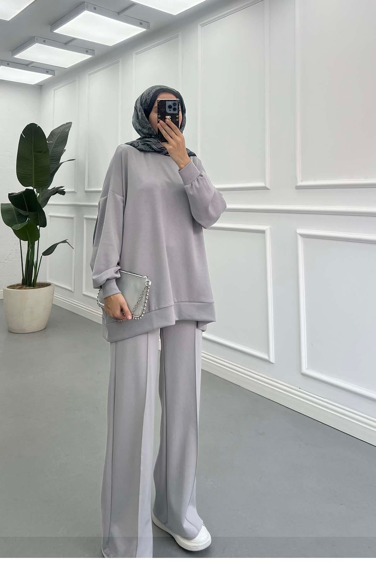 Basic Oysh Sweatshirt Gri