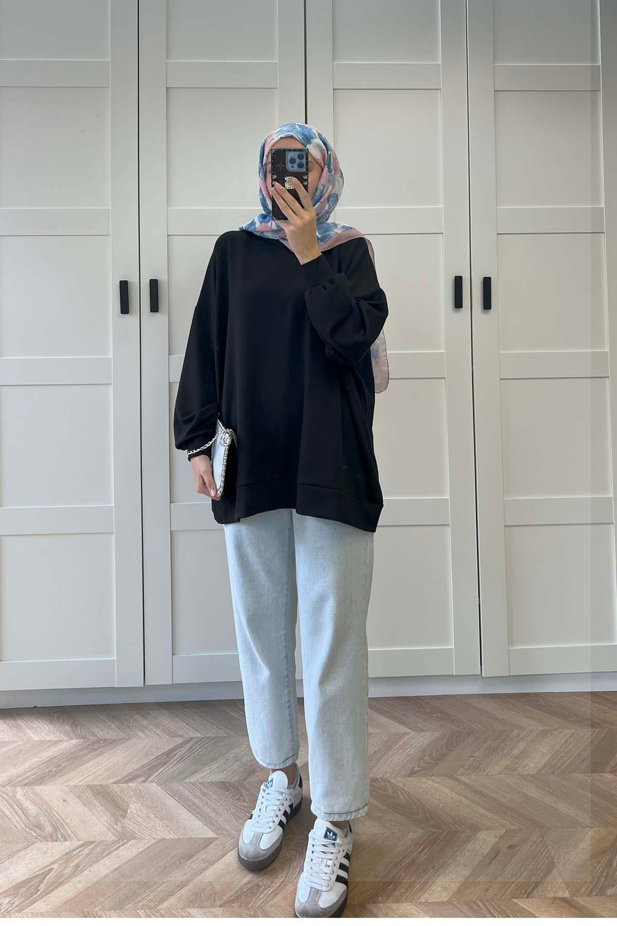 Basic Oysh Sweatshirt Siyah