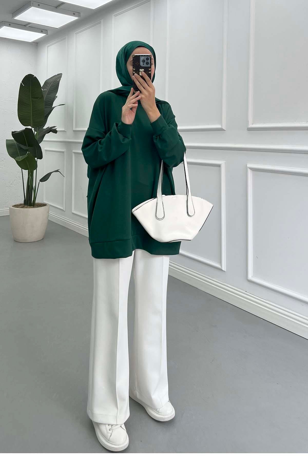 Basic Oysh Sweatshirt Zümrüt Yeşili