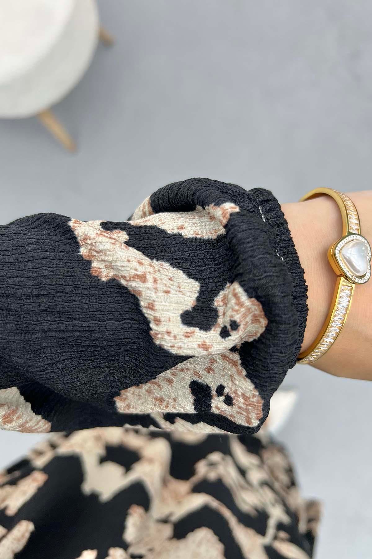 Batik Desen Elbise Siyah