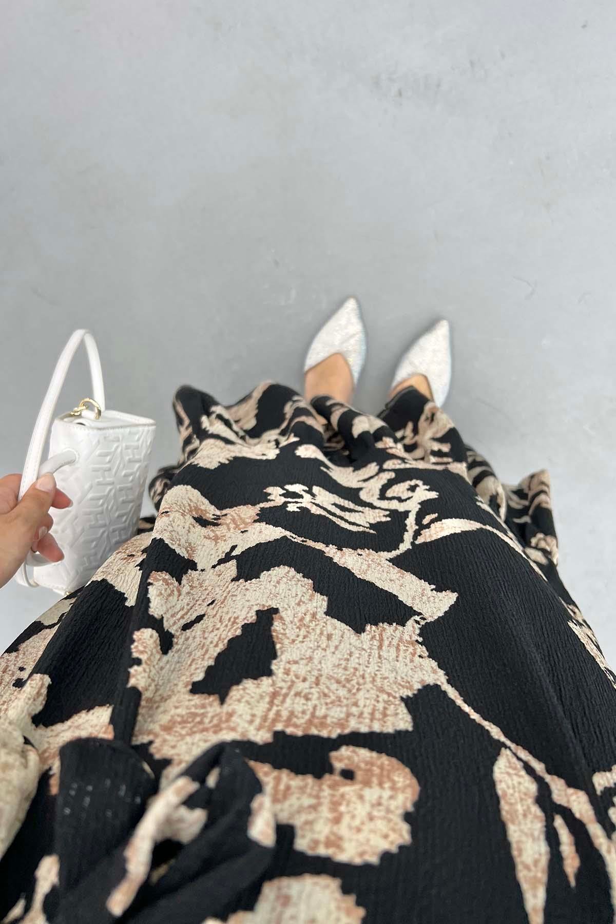Batik Desen Elbise Siyah