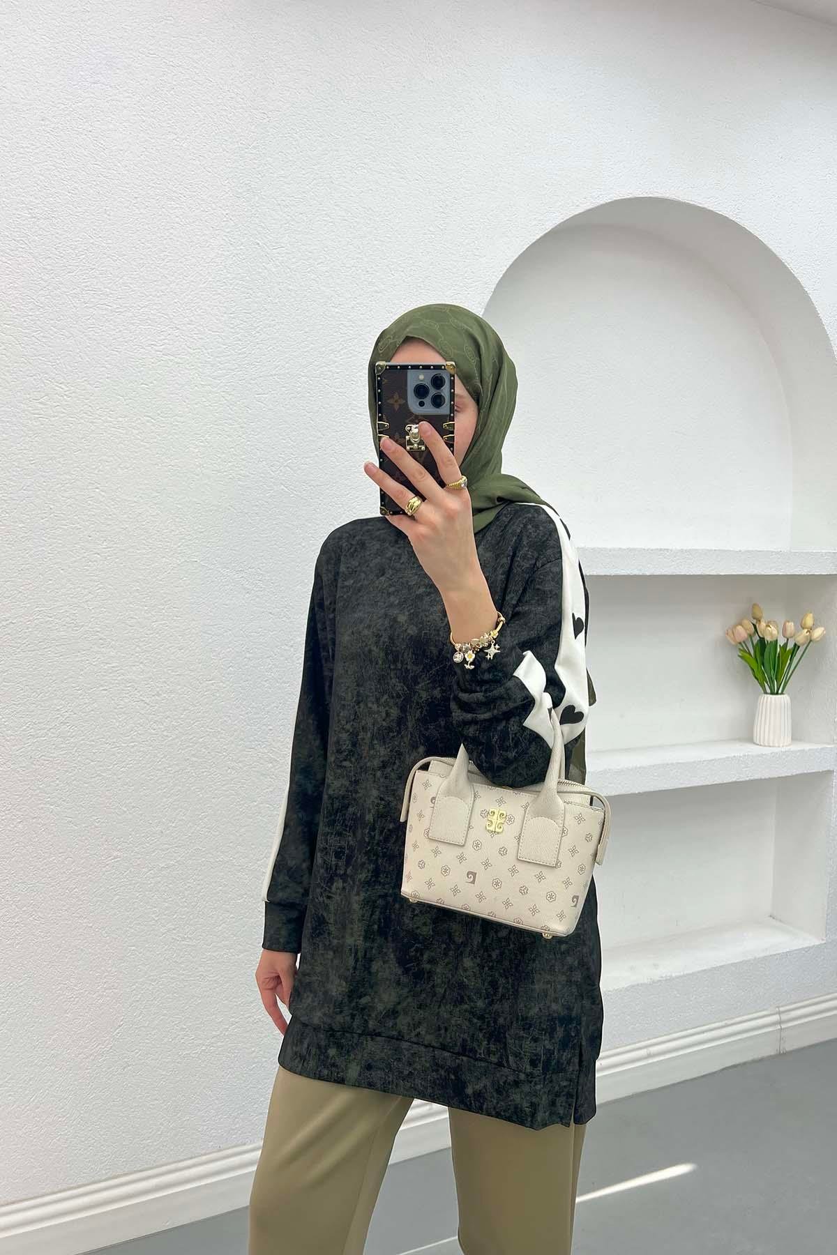 Batik Desen Kalpli Sweatshirt Siyah
