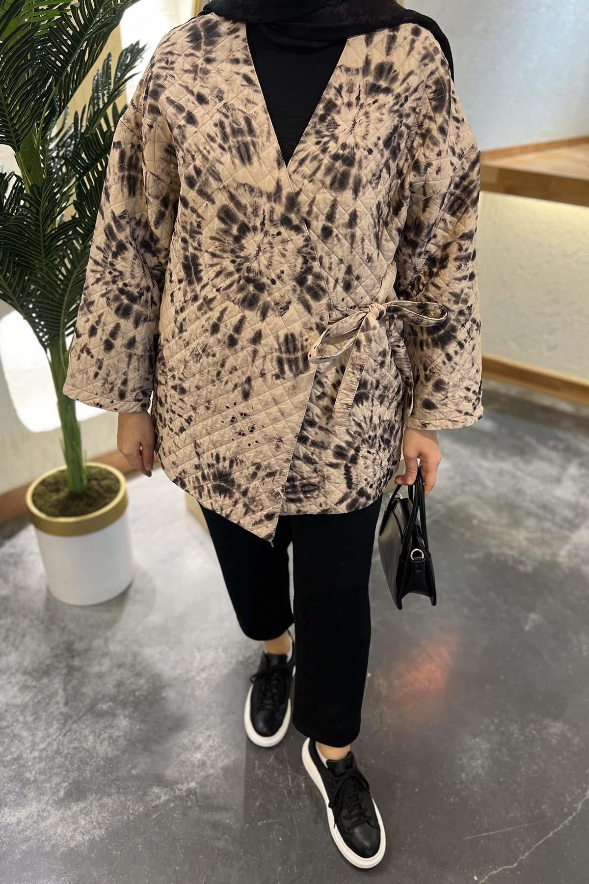 Batik Desen Kimono Mont Bej