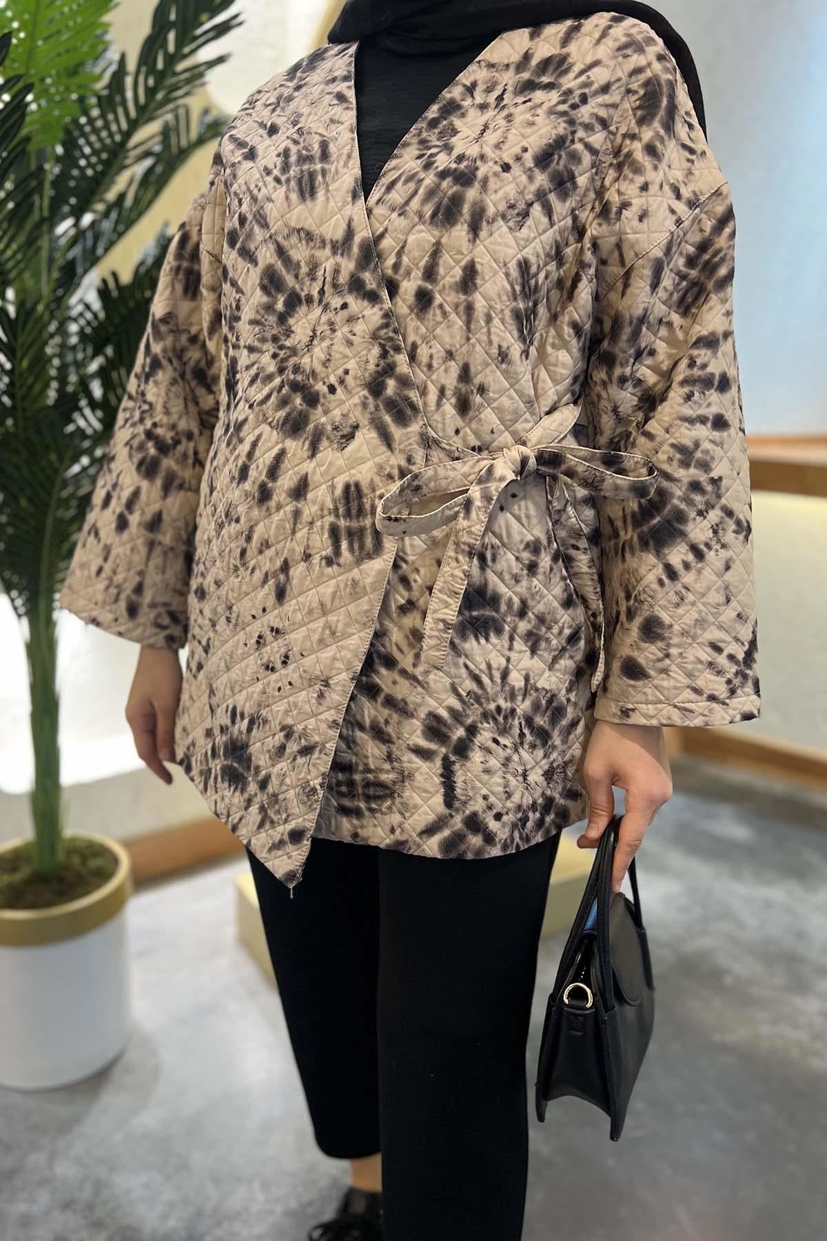 Batik Desen Kimono Mont Bej