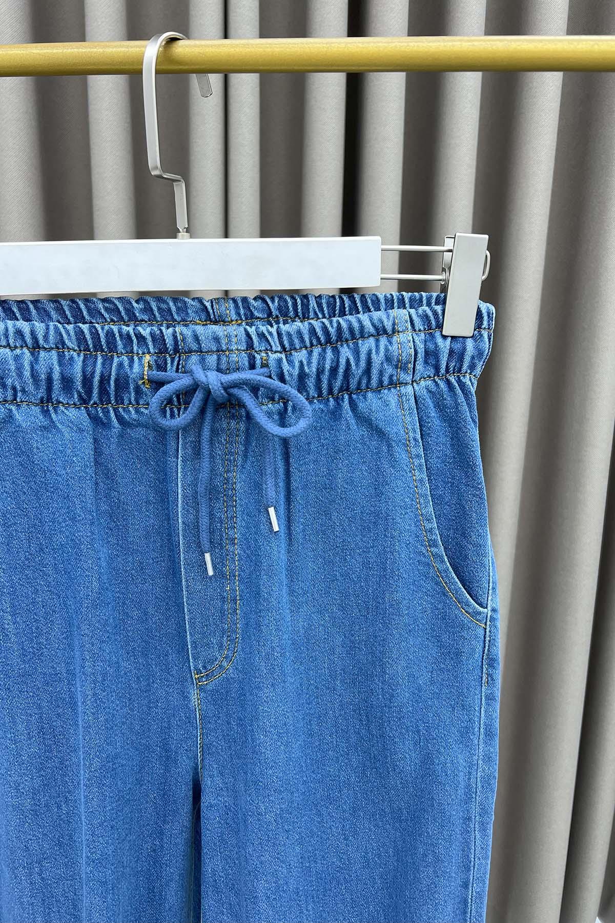Bel Lastikli Kot Pantolon Lacivert
