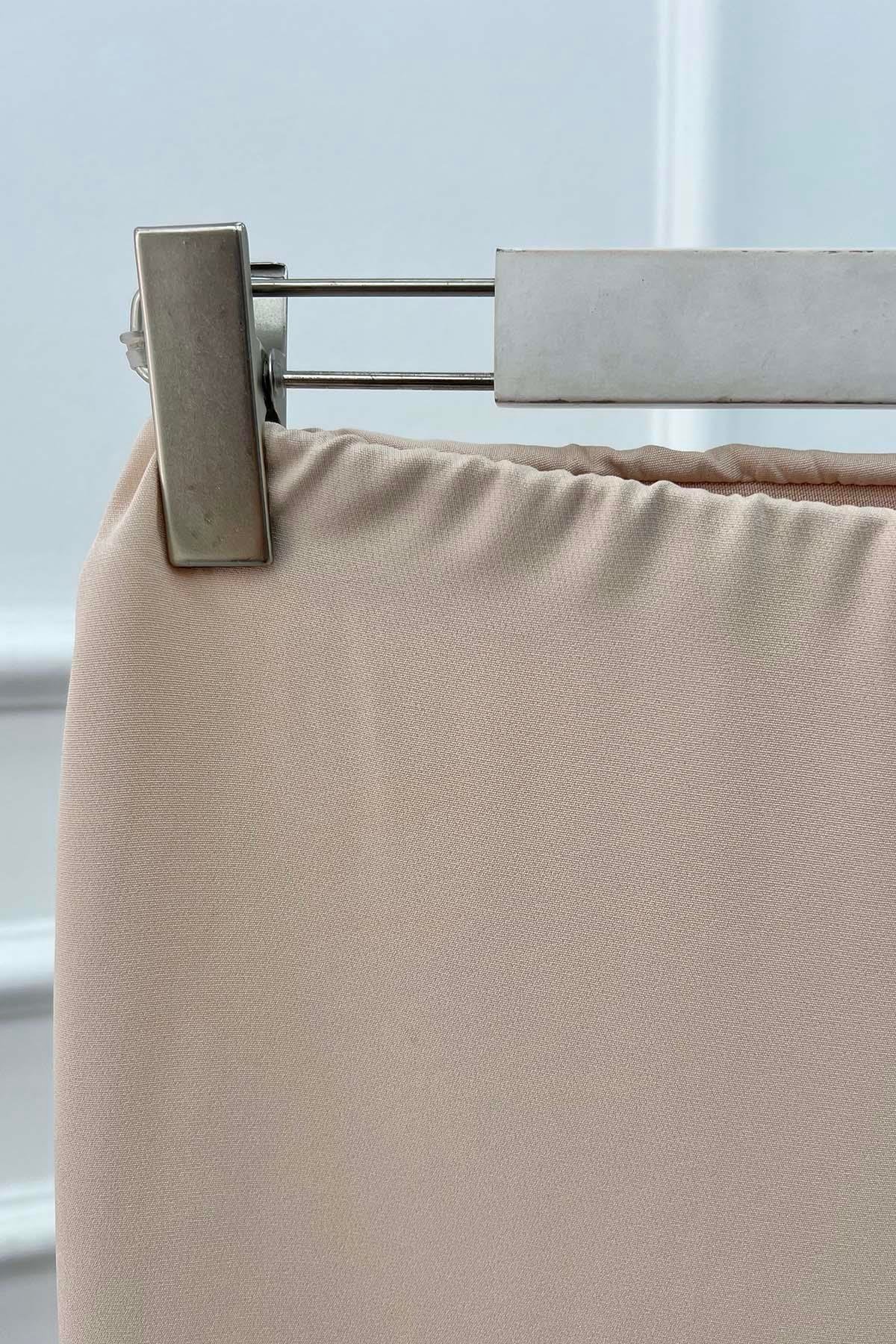 Beli Lastikli Krep Pantolon Bej