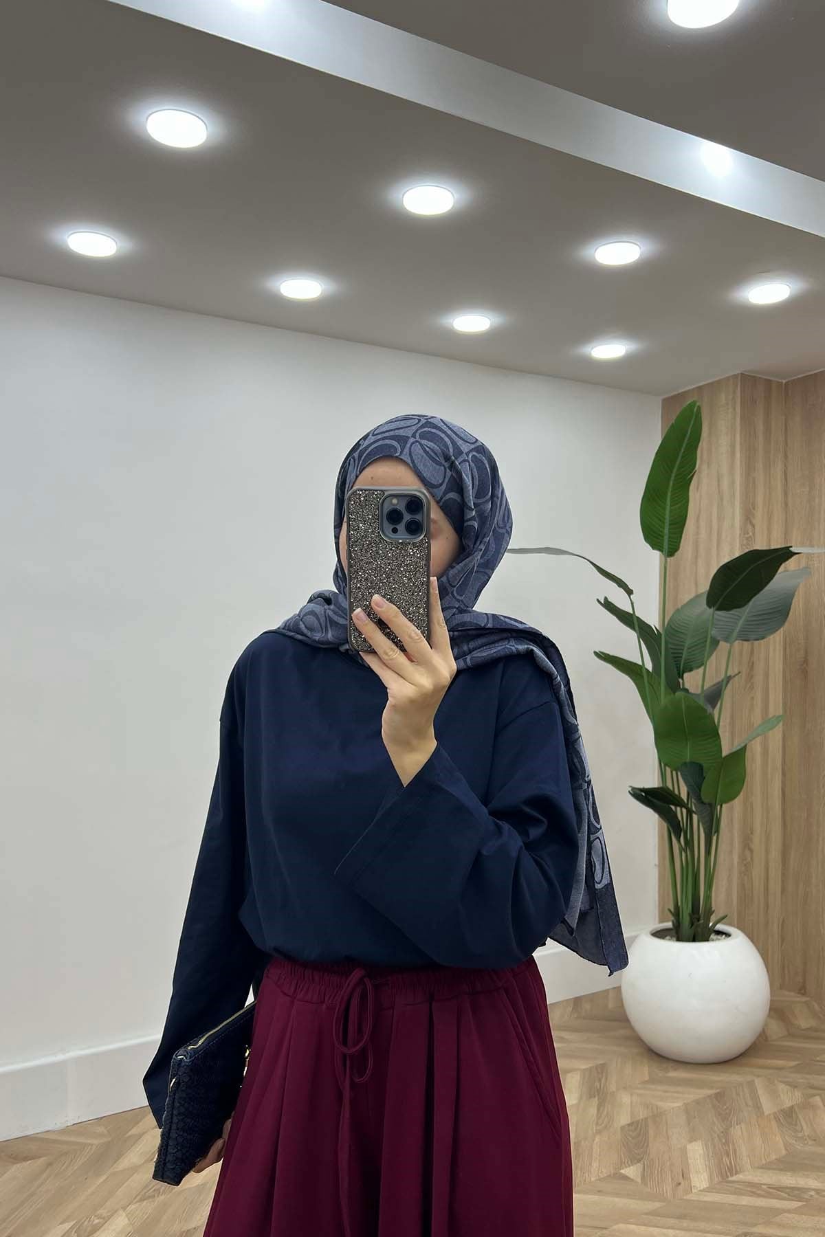 Beli Lastikli Rahat Kalıp Oysh Pantalon Kırmızı