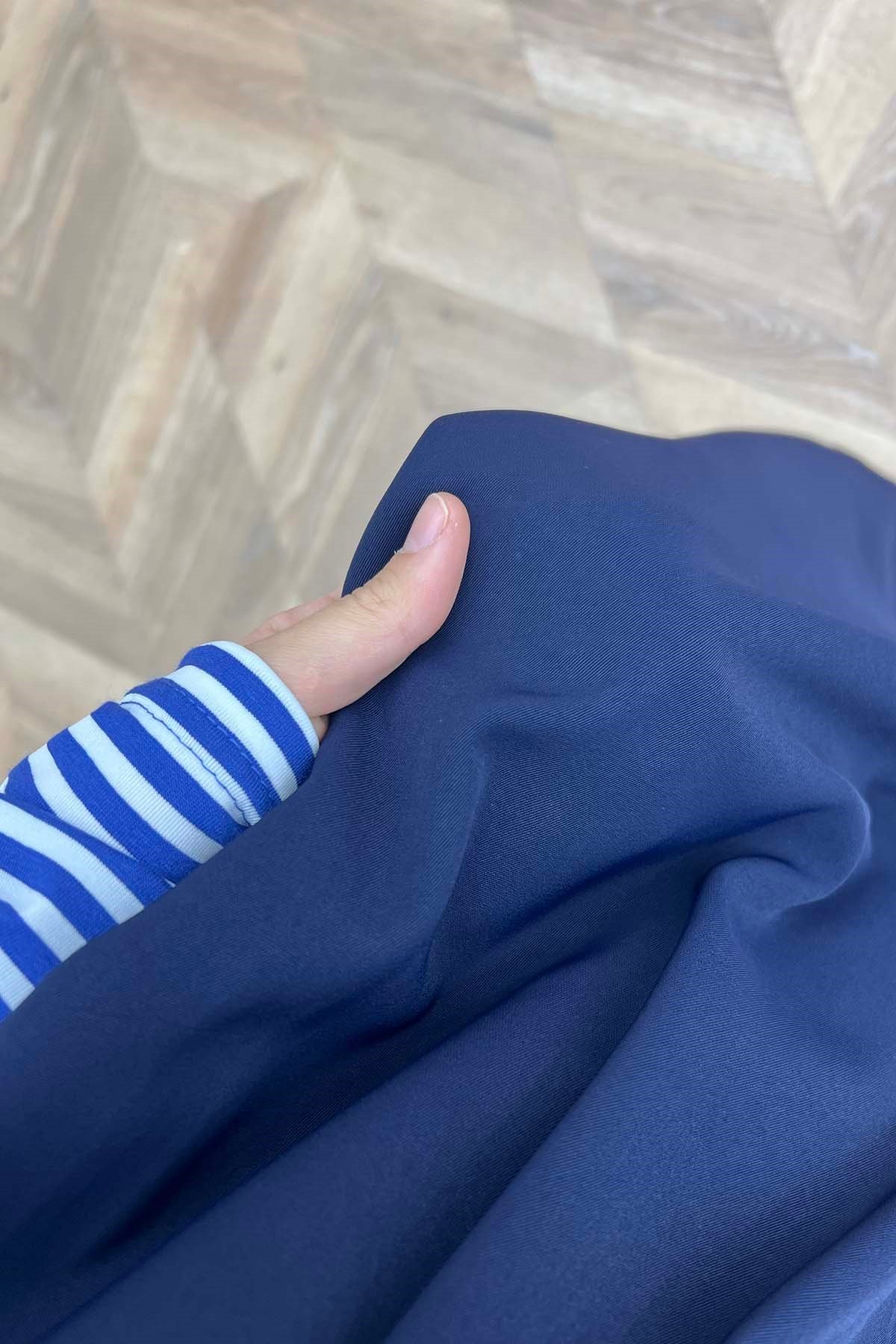 Beli Lastikli Rahat Kalıp Pantalon Lacivert
