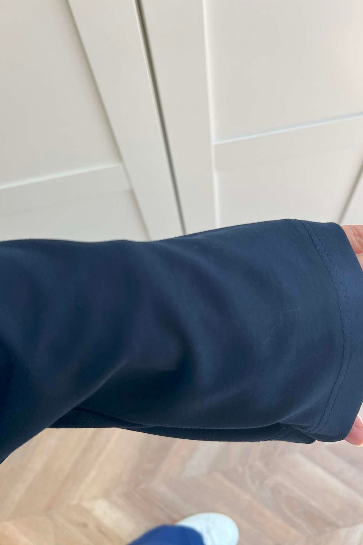 Bisiklet Yaka Kusaklı Oysh Sweat Lacivert