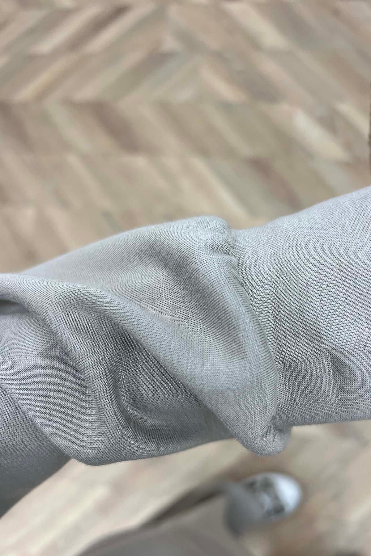 Biyeli Dik Yaka Günlük Eşofman Takım Bej