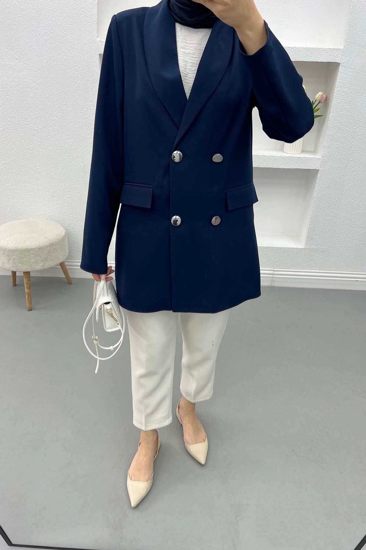 Blazer Ceket Lacivert