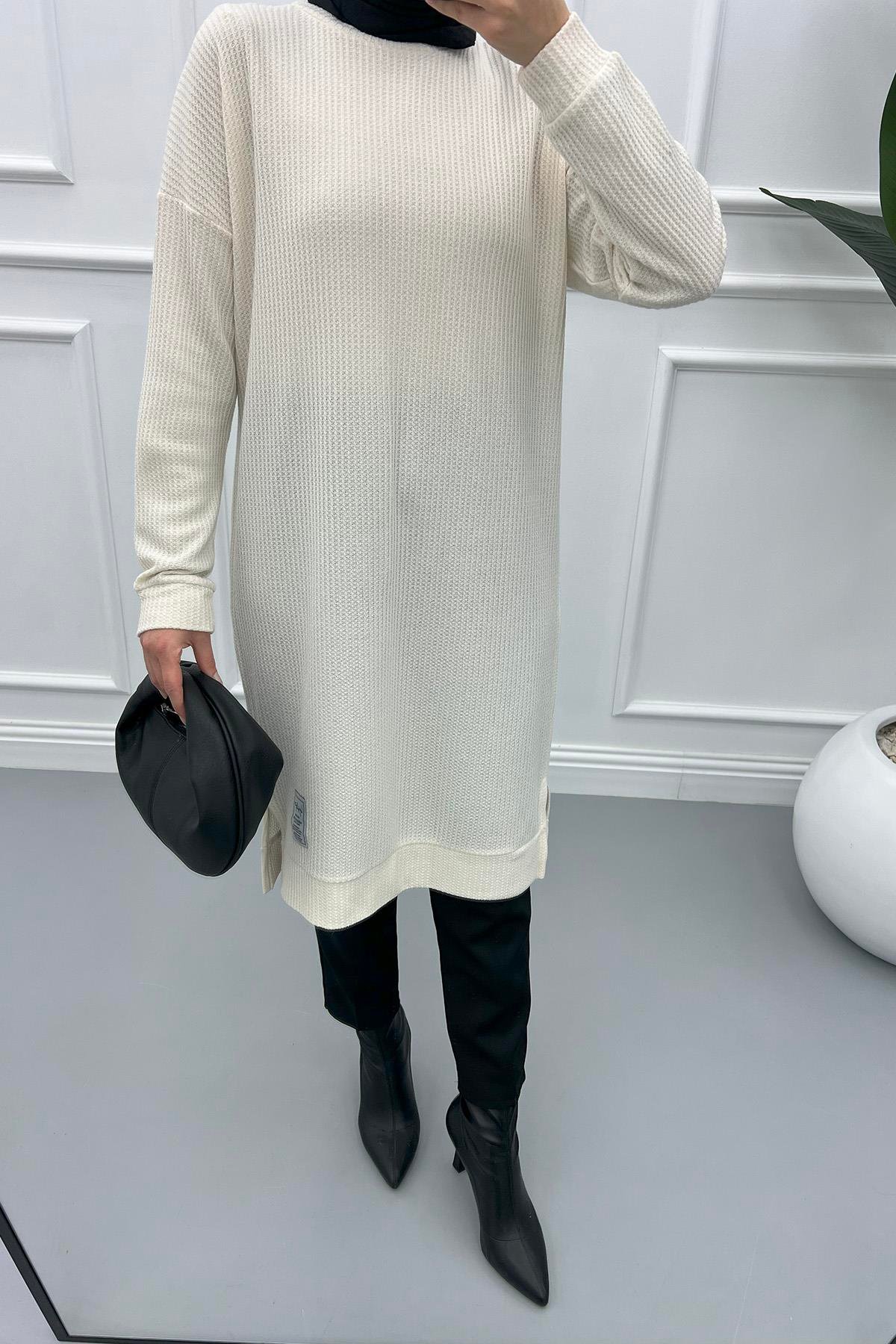 Burgu Tunik Krem