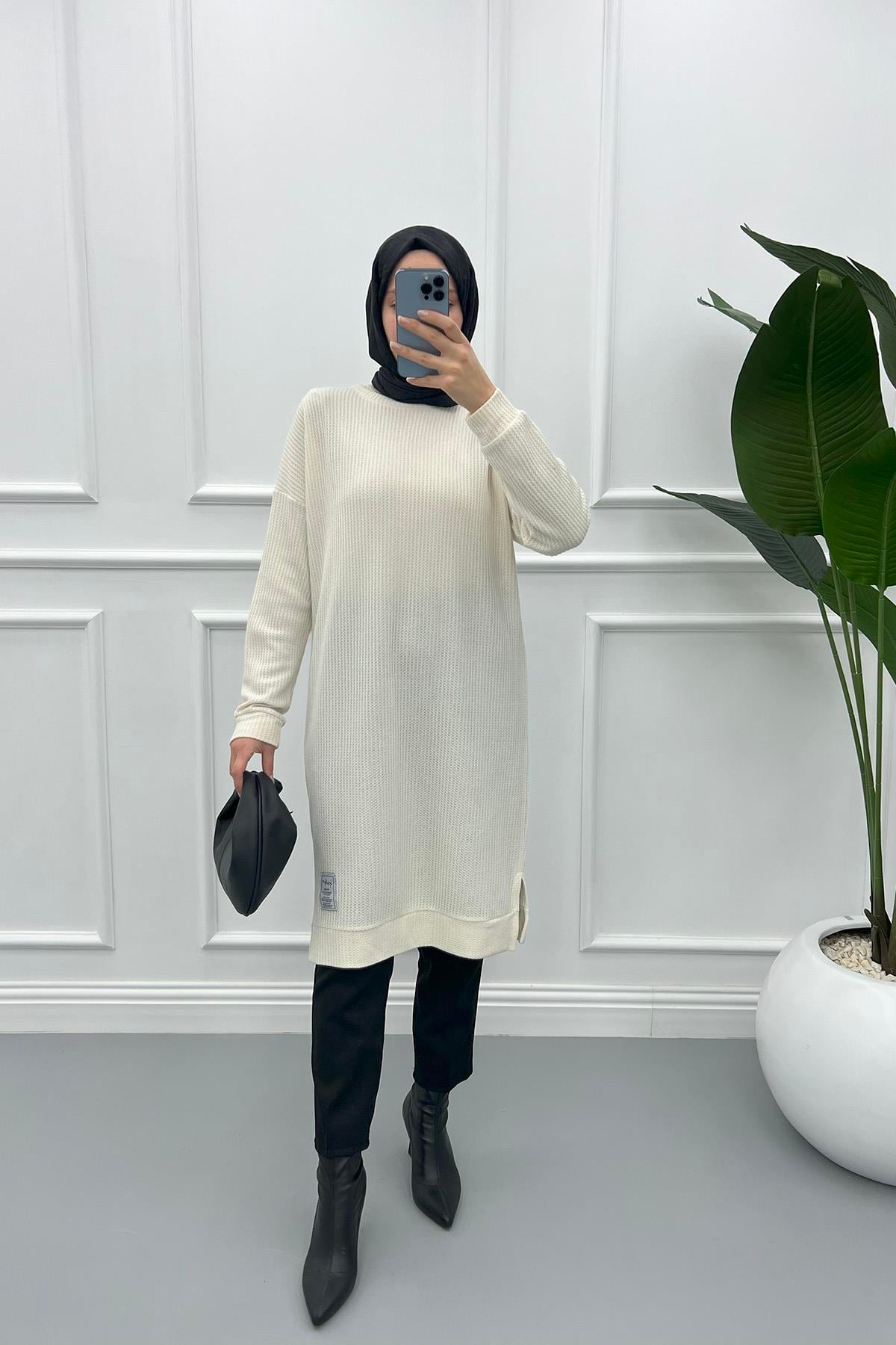 Burgu Tunik Krem