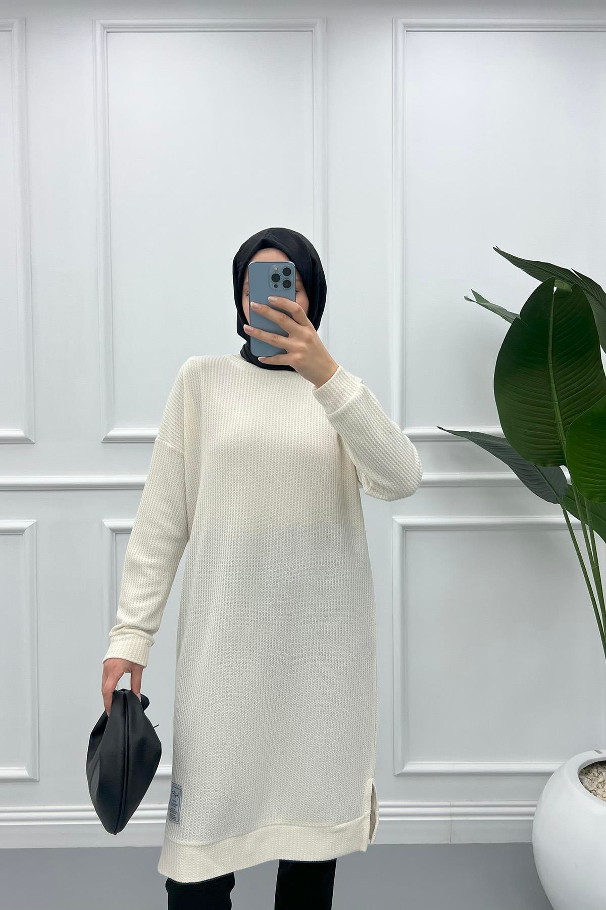 Burgu Tunik Krem